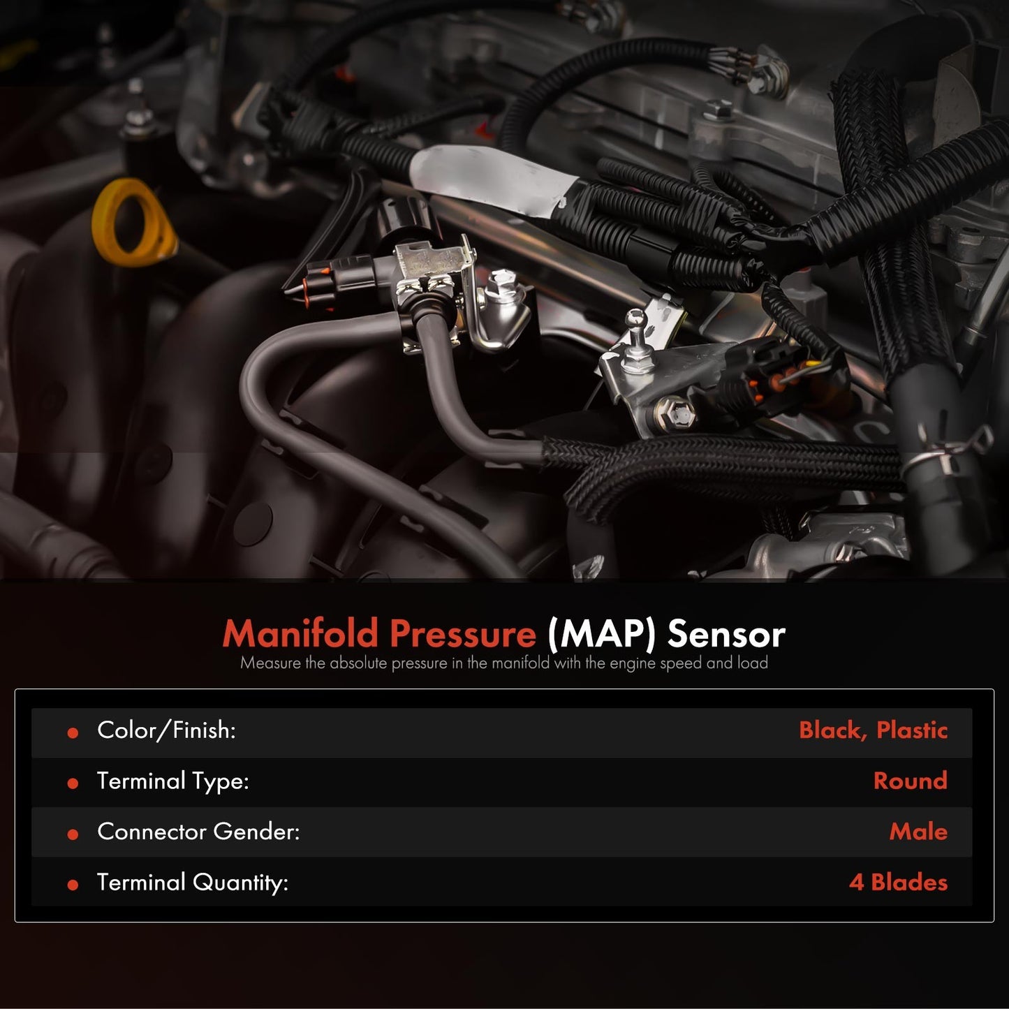 Boost Manifold Absolute Pressure Sensor for Jaguar Volvo Land Rover LR008887