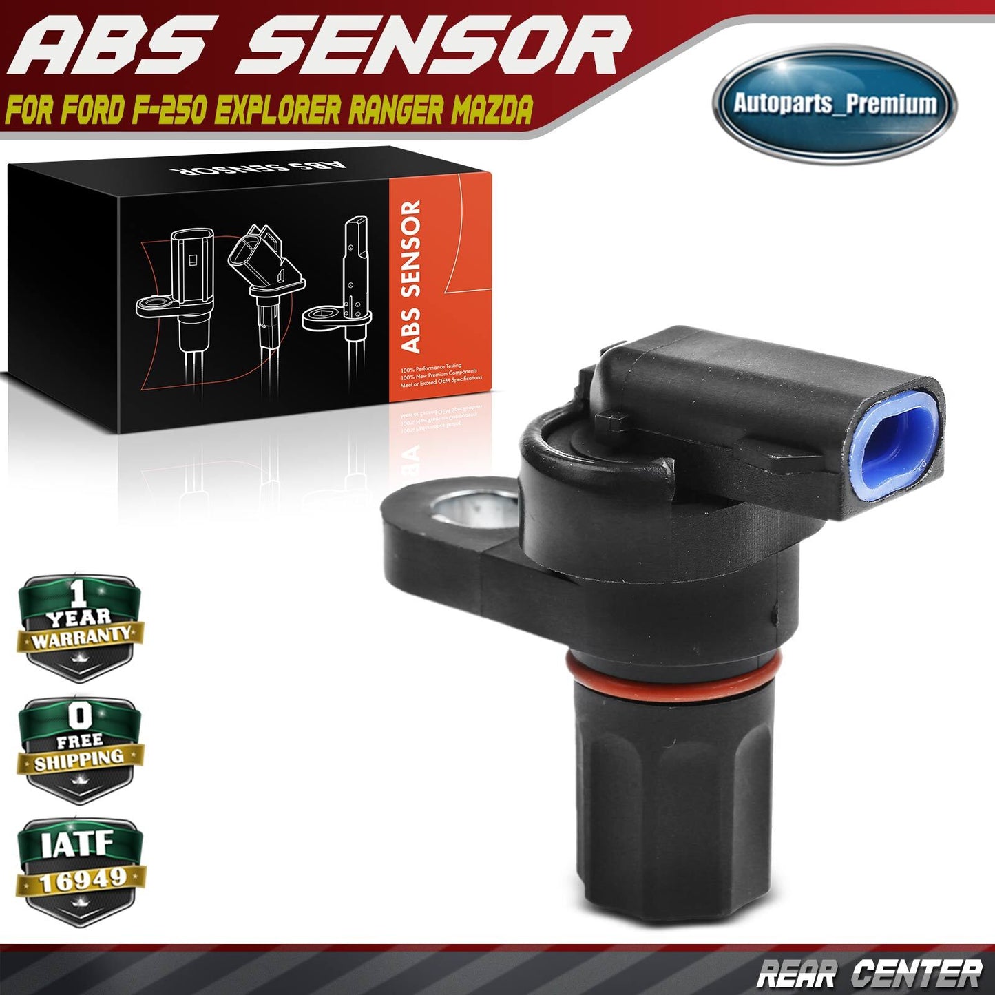 Rear Center ABS Wheel Speed Sensor for Ford F-150 E-150 Explorer Ranger Mazda