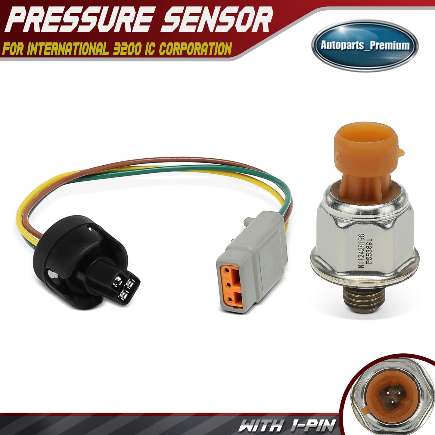 Diesel Injection Control Pressure Sensor for International 3200 IC Corporation