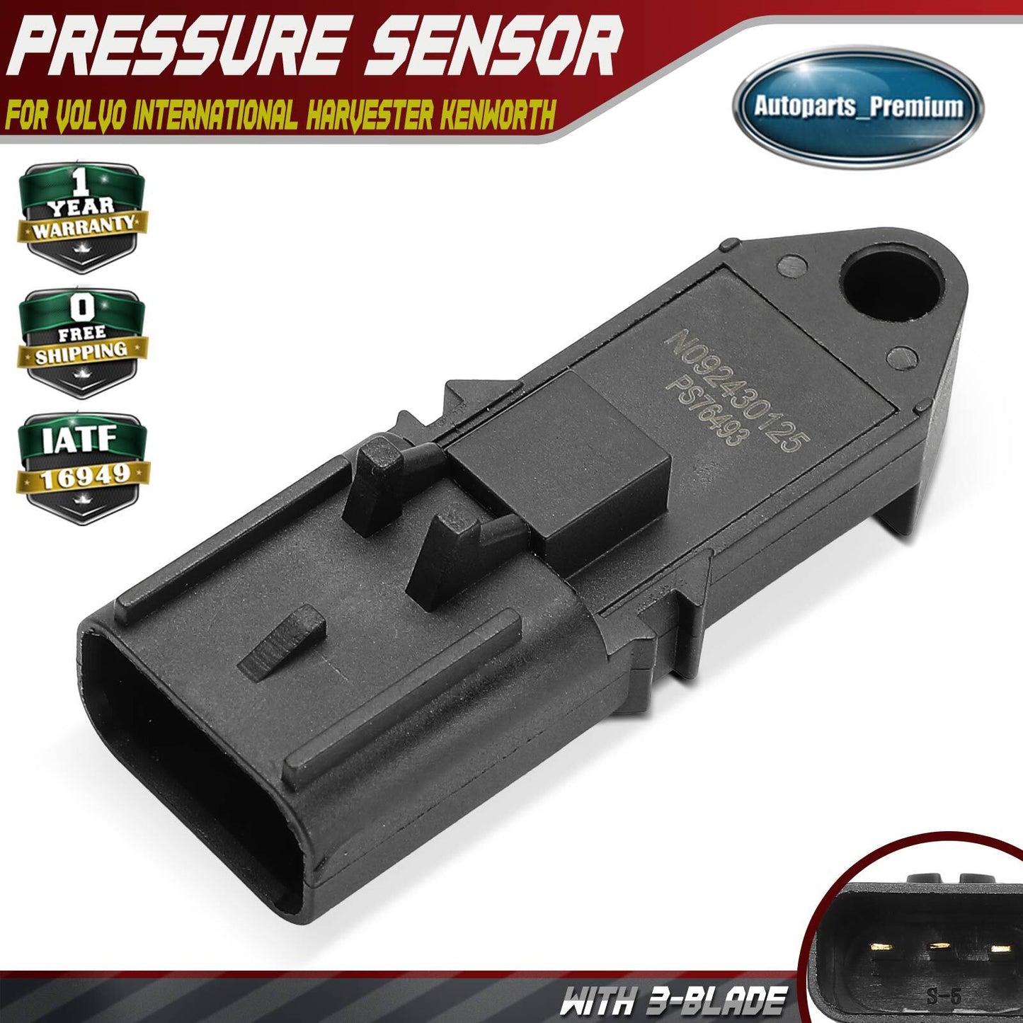 Barometric Pressure Sensor for Volvo VNL International Harvester Kenworth Mack