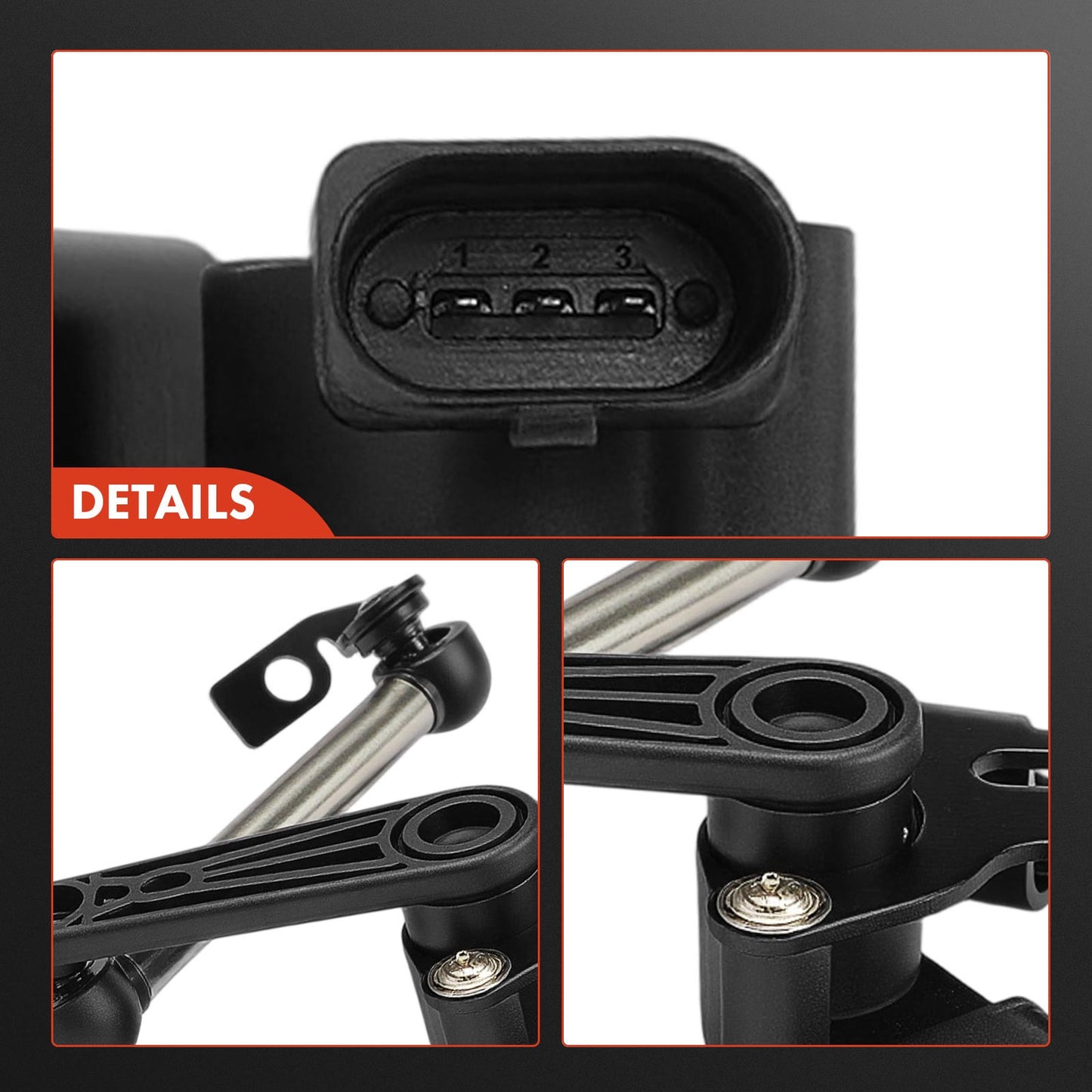 2Pcs Front Side Ride Height Level Sensor Assembly for Porsche Panamera 2017-2023