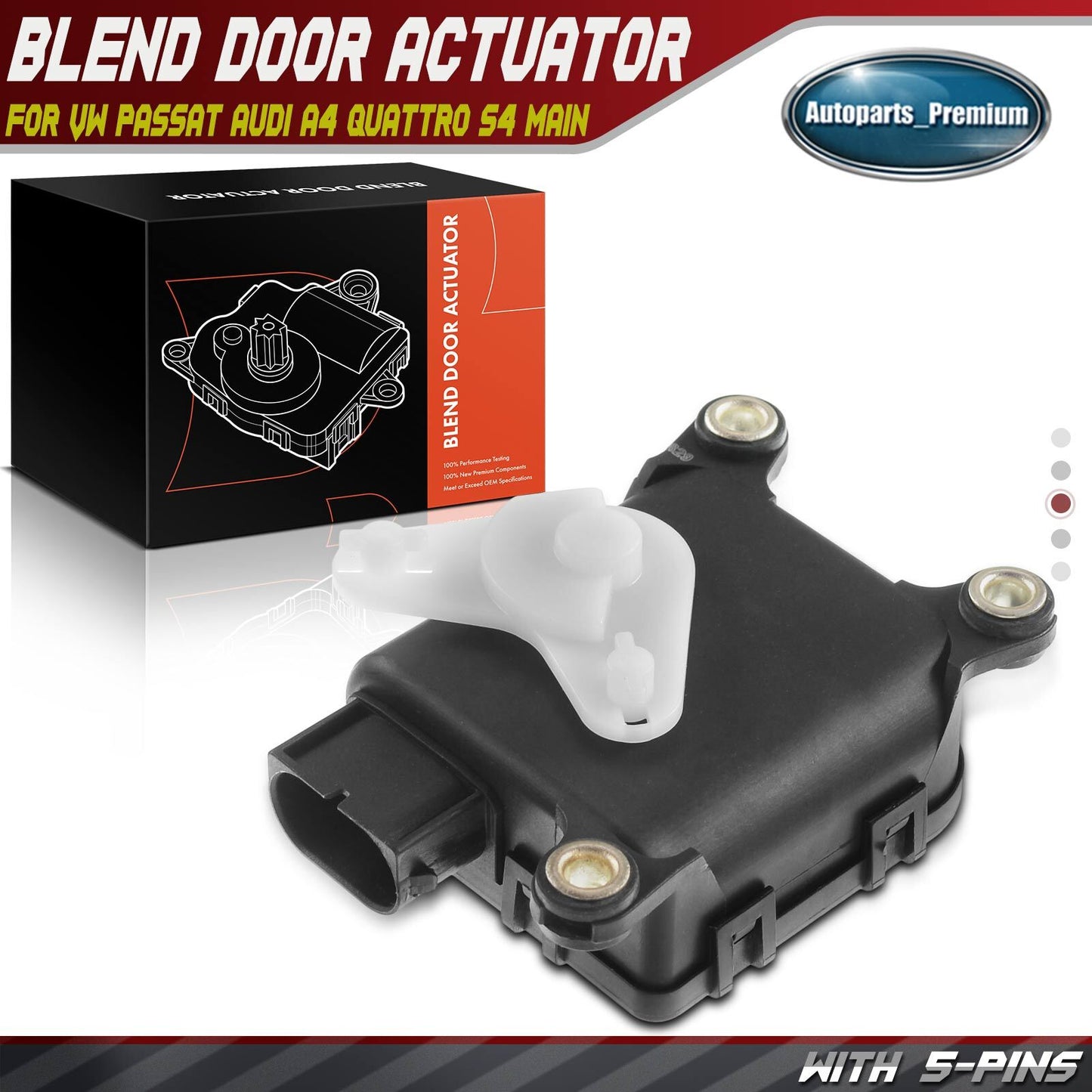 HVAC Heater Blend Door Actuator for Audi A4 Quattro S4 VW Passat Main 8D1820511B