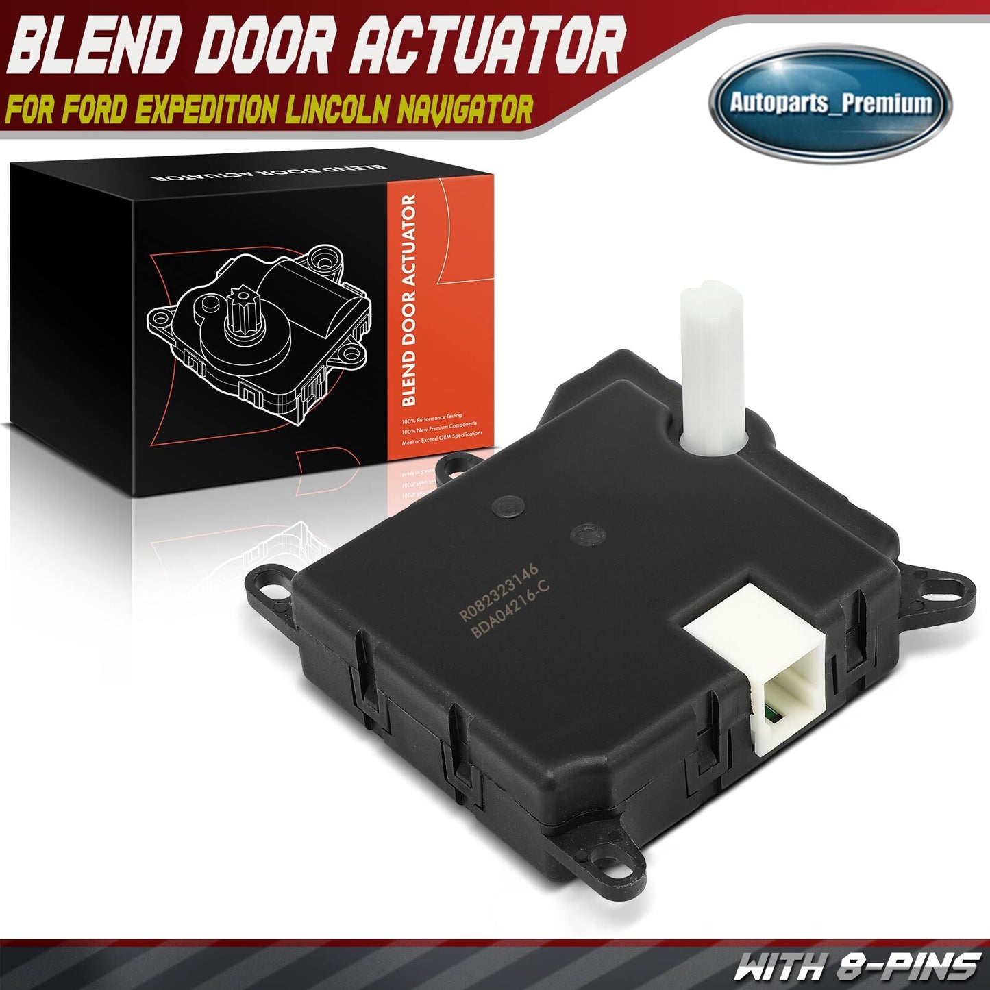 HVAC A/C Heater Blend Air Door Actuator for Ford Expedition F-150 Lincoln w/ ATC