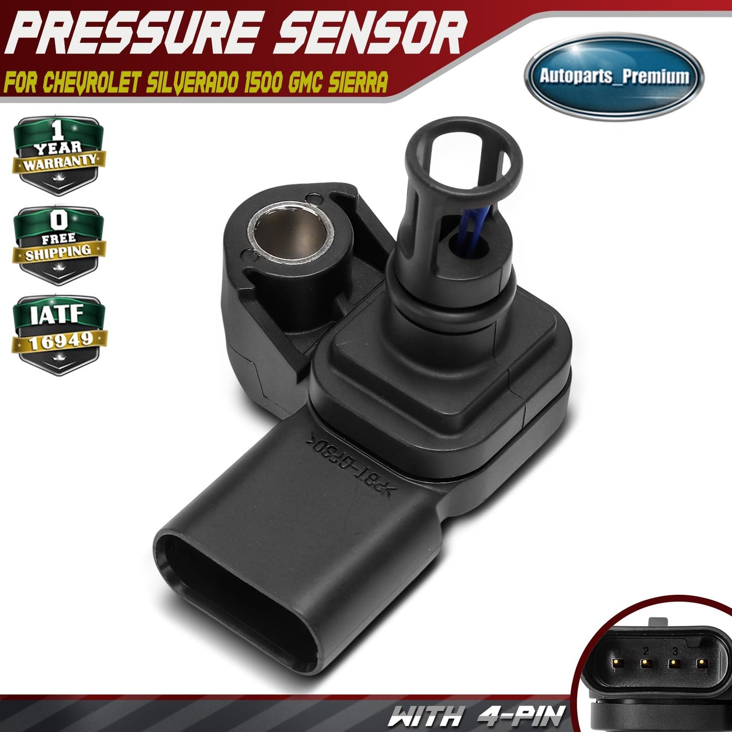 Manifold Absolute Pressure Sensor for Chevrolet Silverado 1500 GMC Sierra 1500