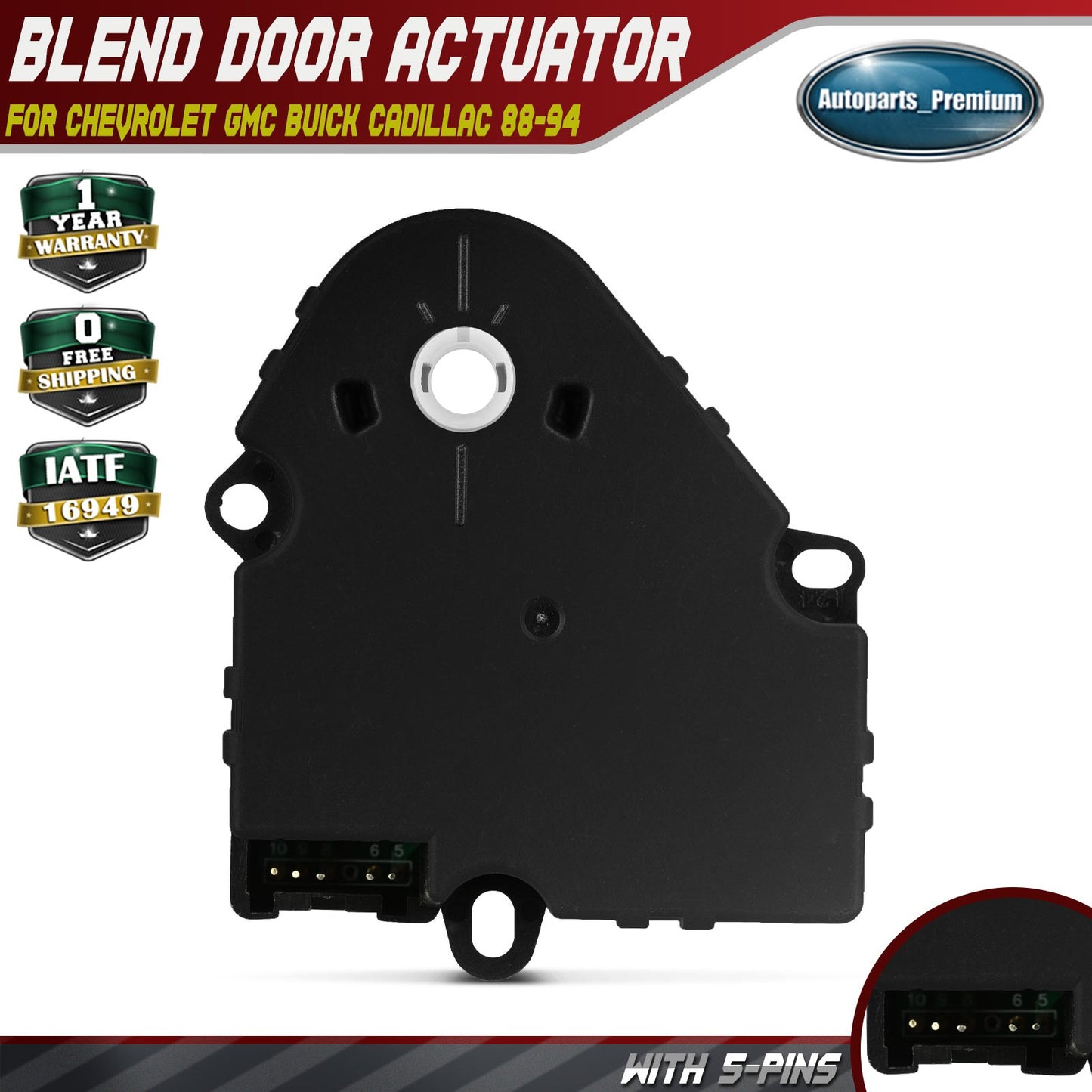 HVAC Heater Blend Door Actuator for Chevrolet Corvette 1990-1996 GMC C1500 Olds