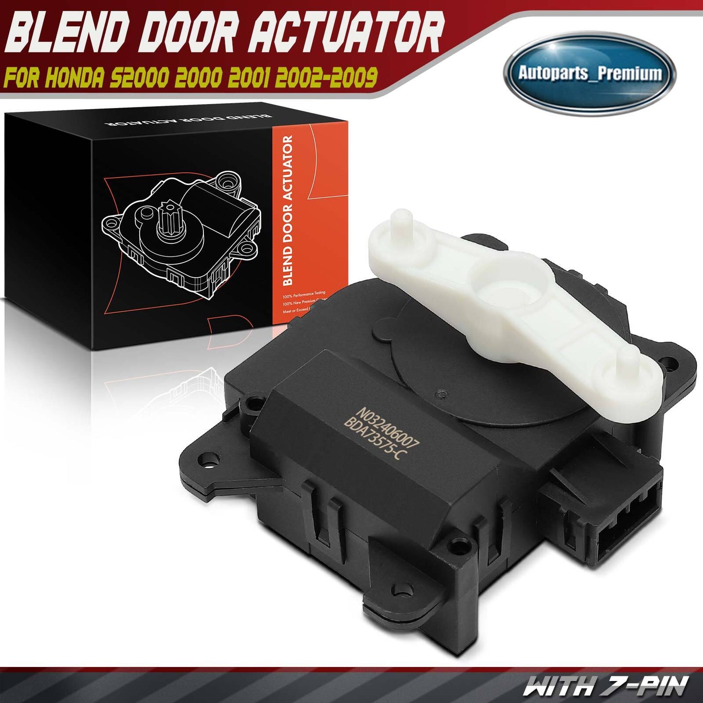 HVAC Blend Door Actuator for Honda S2000 2000 2001 2002 2003 2004-2009 7 Pins