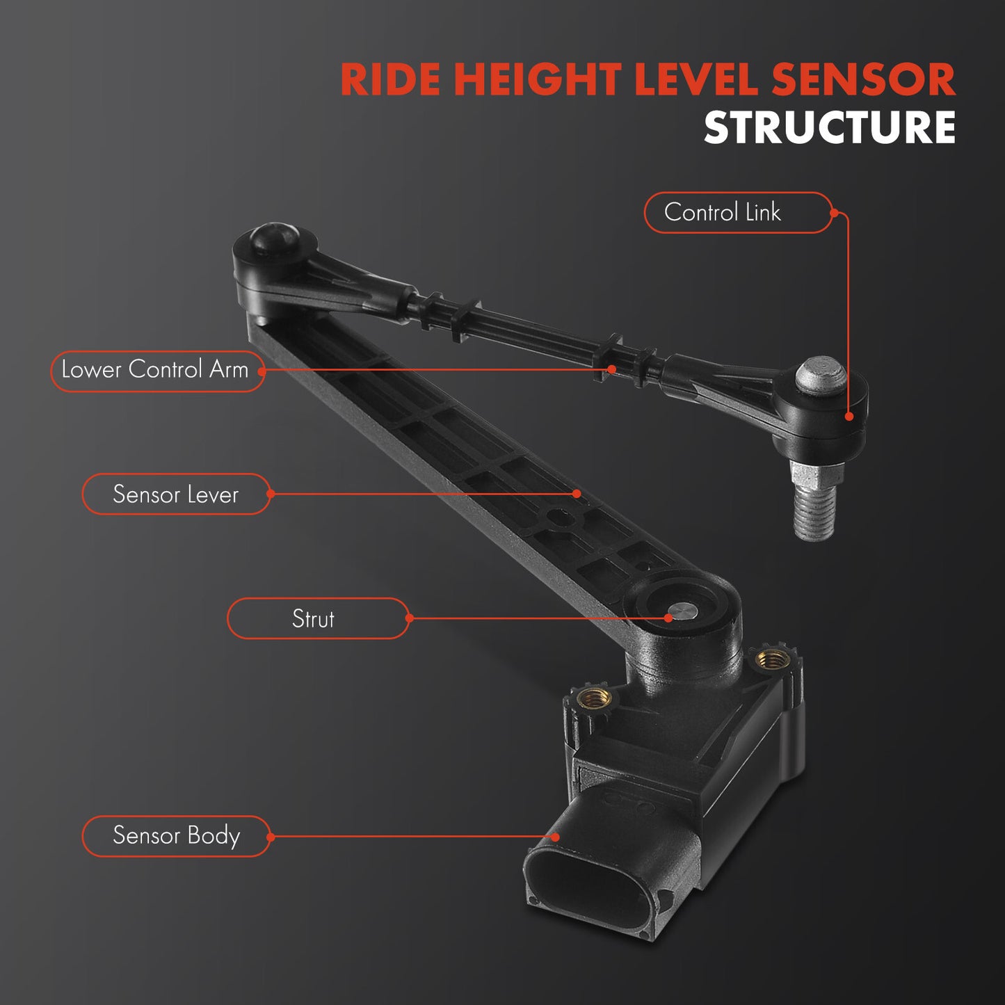 Rear Right Ride Height Level Sensor for Land Rover L322 Range Rover 3 Pins Only