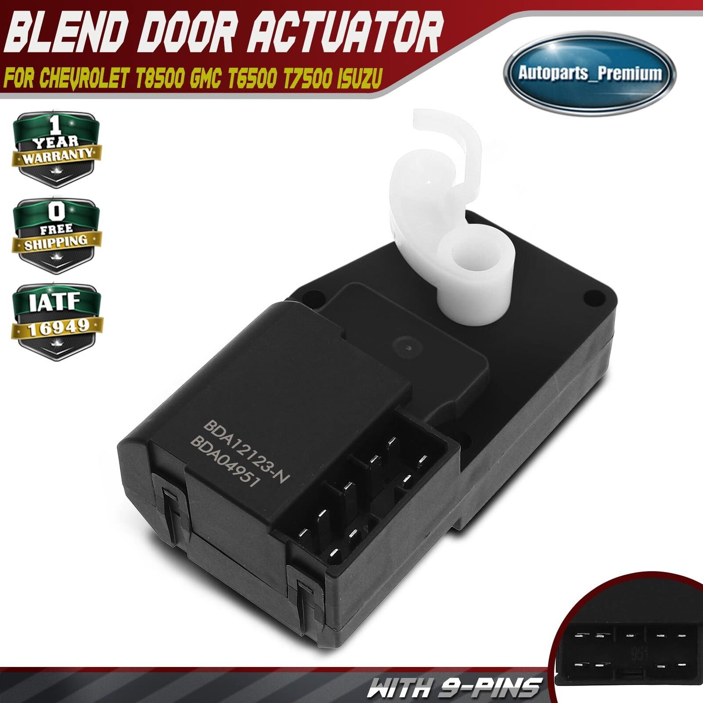 Blend Air Door Actuator for Chevrolet T8500 GMC T6500 T7500 Isuzu FRR FSR FTR