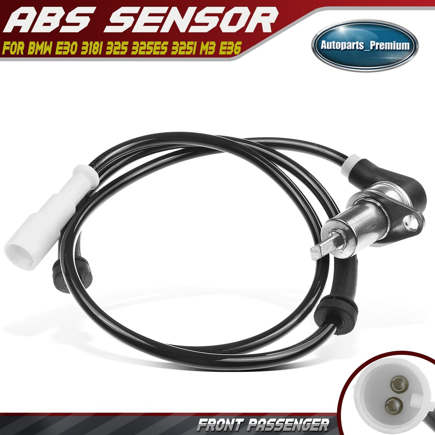 ABS Wheel Speed Sensor for BMW E30 318i 325 325ES 325i M3 E36 318i 325i Front RH