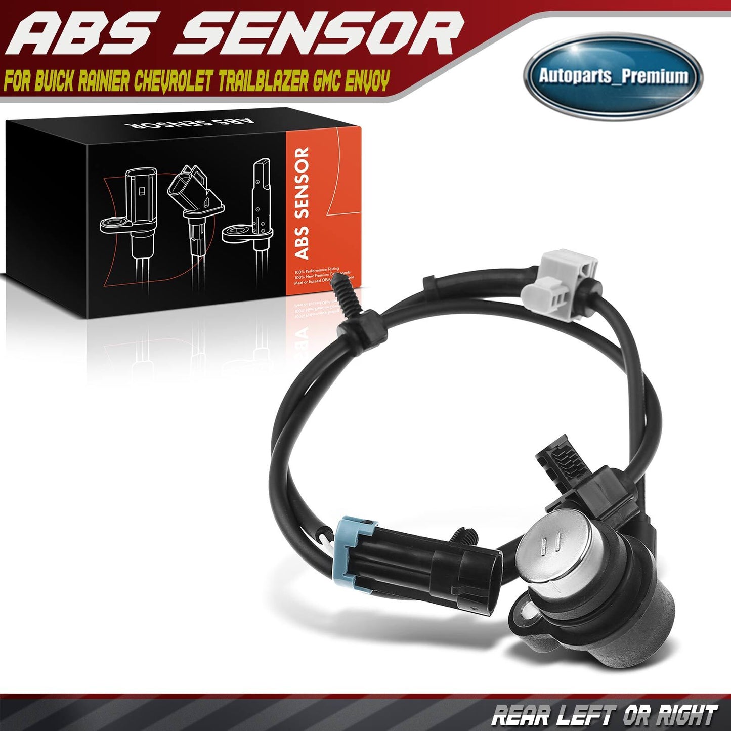ABS Wheel Speed Sensor for Chevy Trailblazer GMC Envoy Saab 9-7x Rear LH or RH