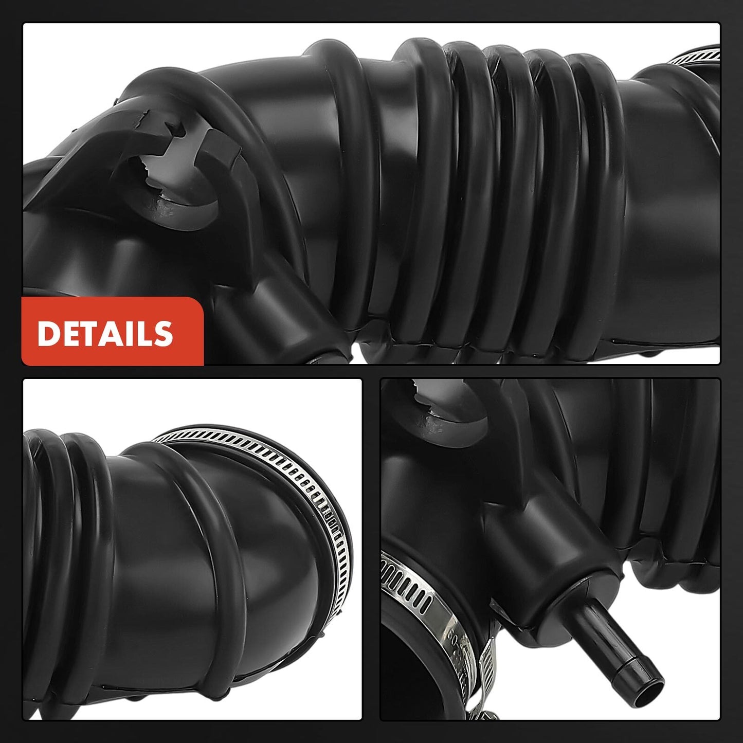 Air Intake Hose Tube with Clamps for Hyundai Accent 2006-2010 Kia Rio Rio5 Dodge