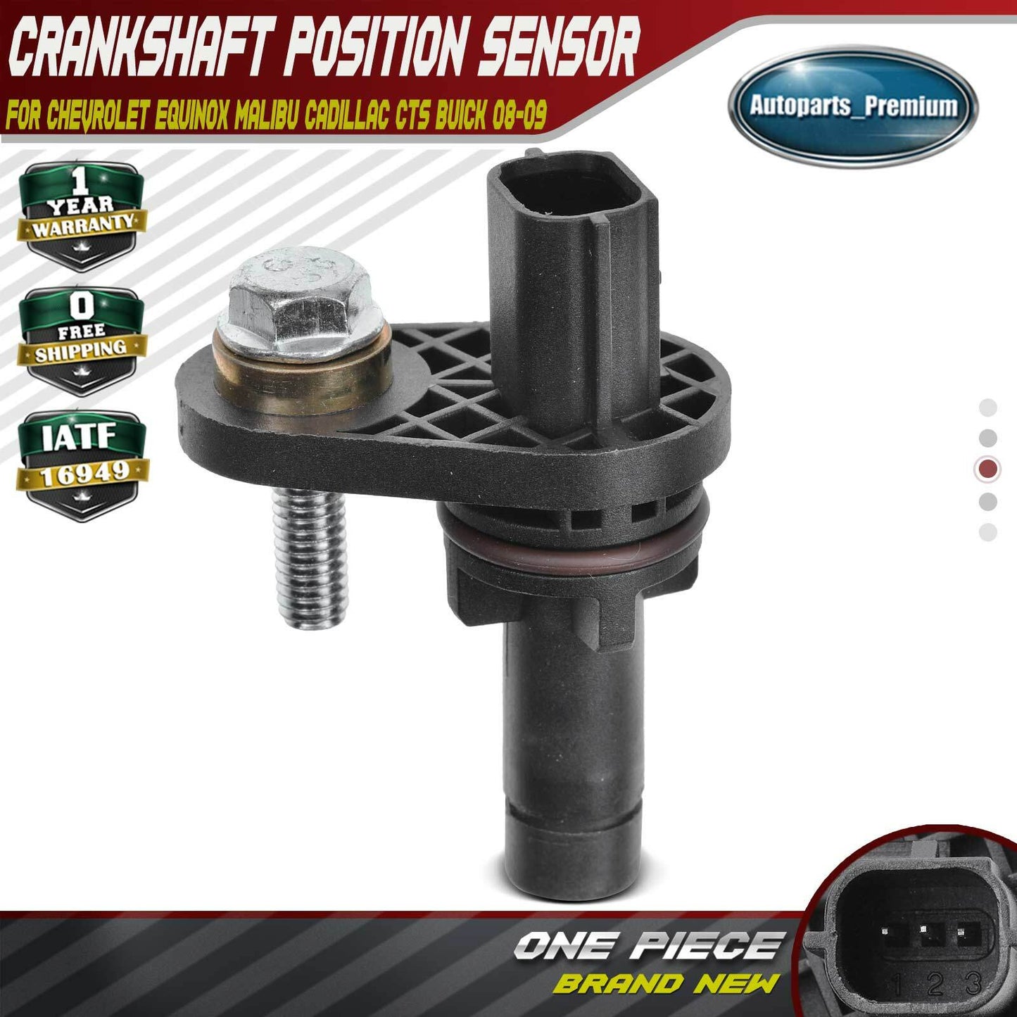 Crankshaft Position Sensor for Chevrolet Equinox Malibu Cadillac CTS Buick 08-09