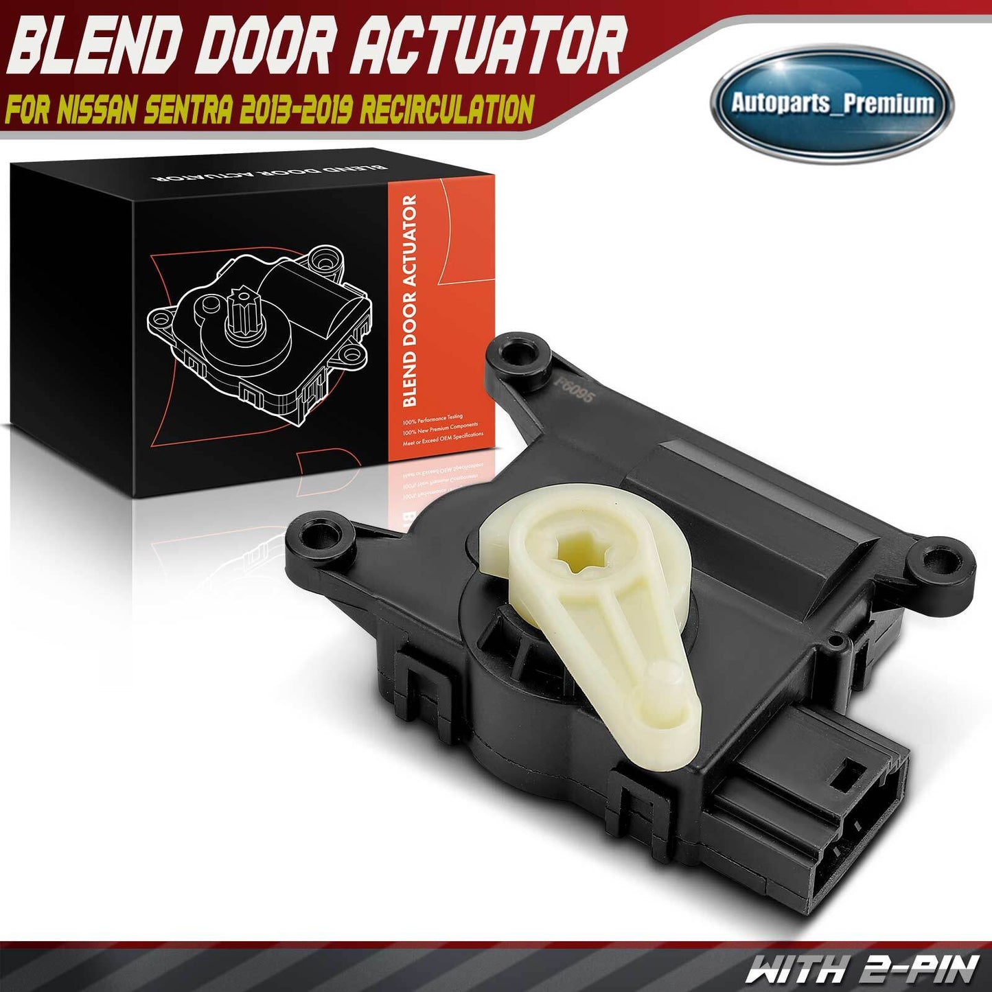 HVAC Blend Door Actuator for Nissan Sentra 2013-2019 Recirculation 277303RA0A