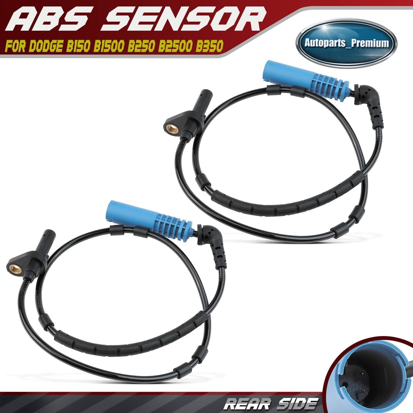 2Pcs Rear Left & Right L&R ABS Wheel Speed Sensor for BMW X3 2004-2010 2.5L 3.0L