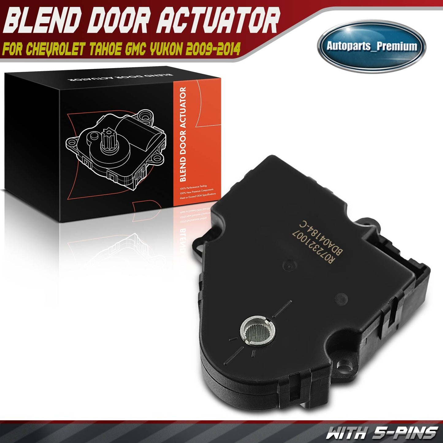 HVAC Heater Blend Air Door Actuator for Cadillac Chevrolet GMC 07-14 15887322
