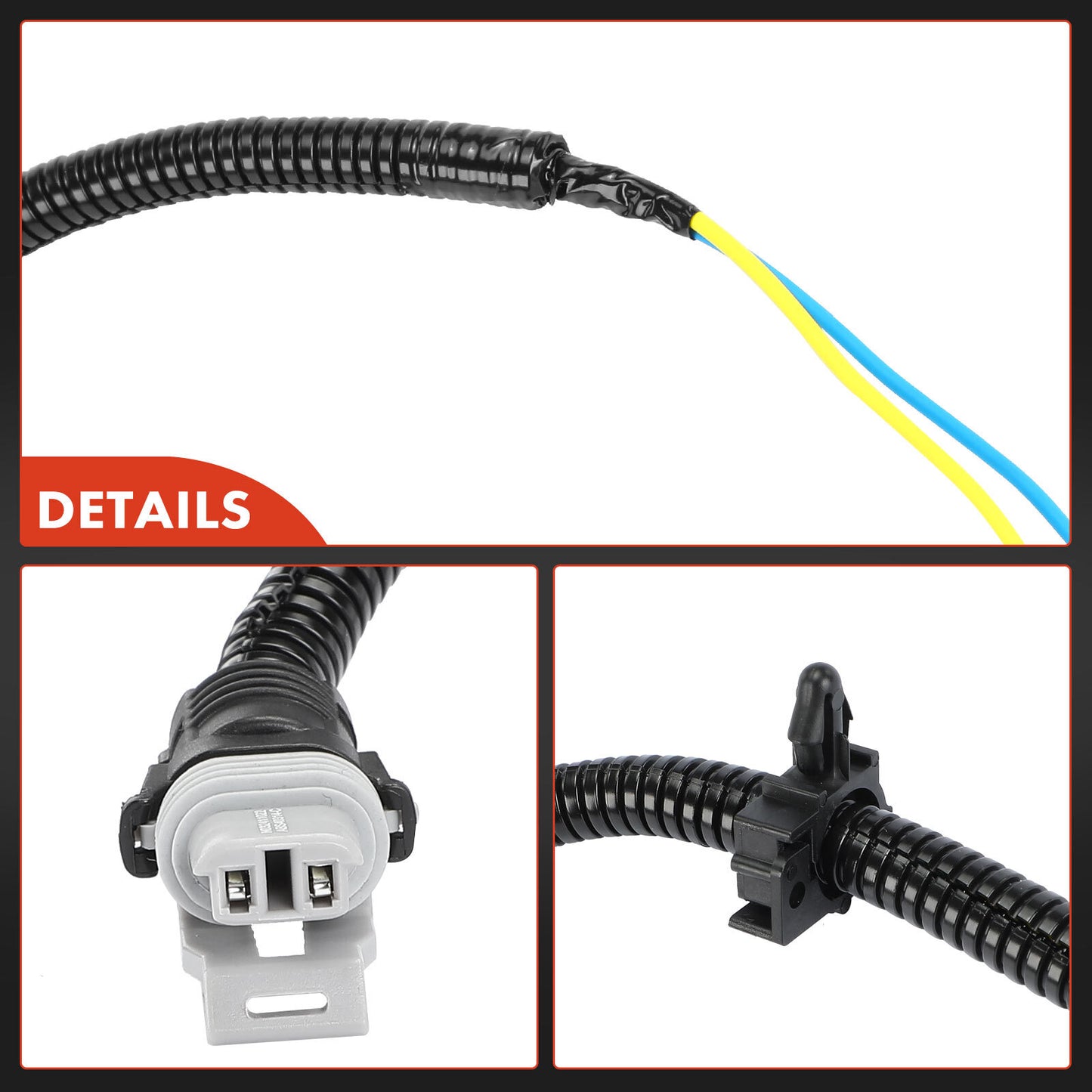 2x Front / Rear ABS Wheel Speed Sensor Wiring Harness for Buick Cadillac Chevy