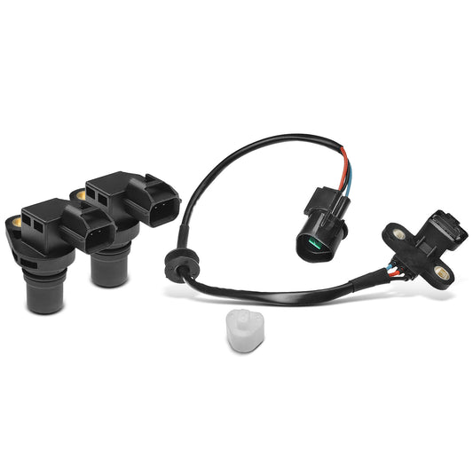 2x Camshaft & 1x Crankshaft Position Sensor for Mitsubishi Lancer 2008 2.0L DOHC