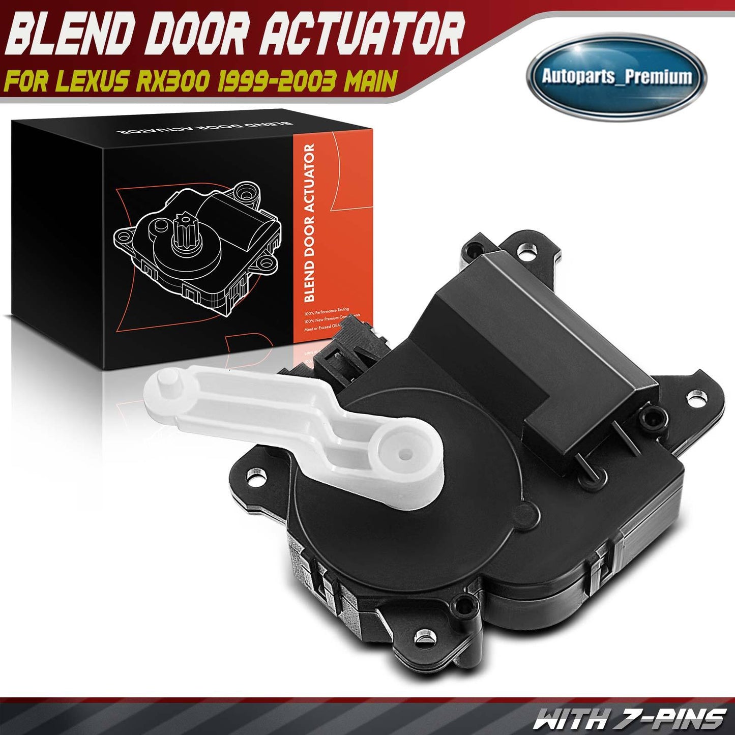 HVAC Heater Blend Door Actuator Temperature for Lexus RX300 99-03 Main 604-941