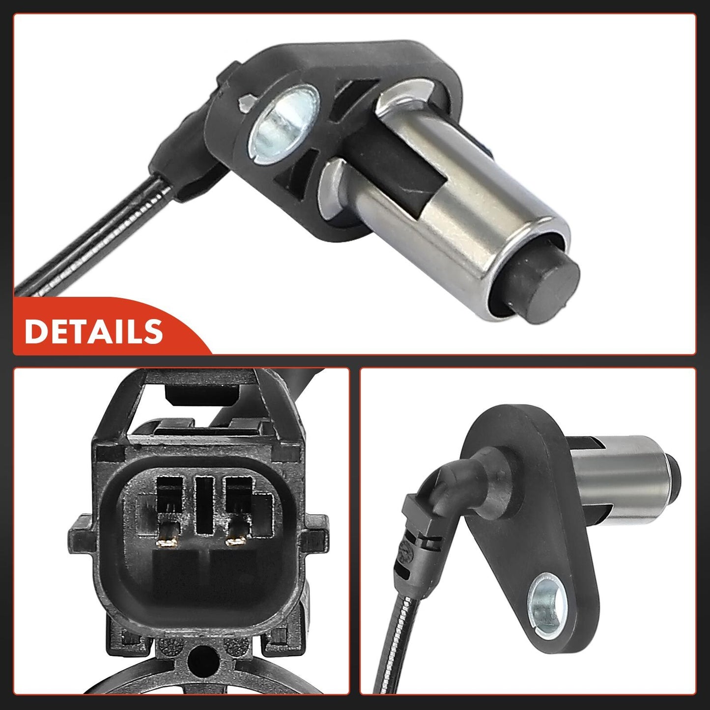 2Pcs Front ABS Wheel Speed Sensors for Mitsubishi L200 / Triton Pajero Sport III