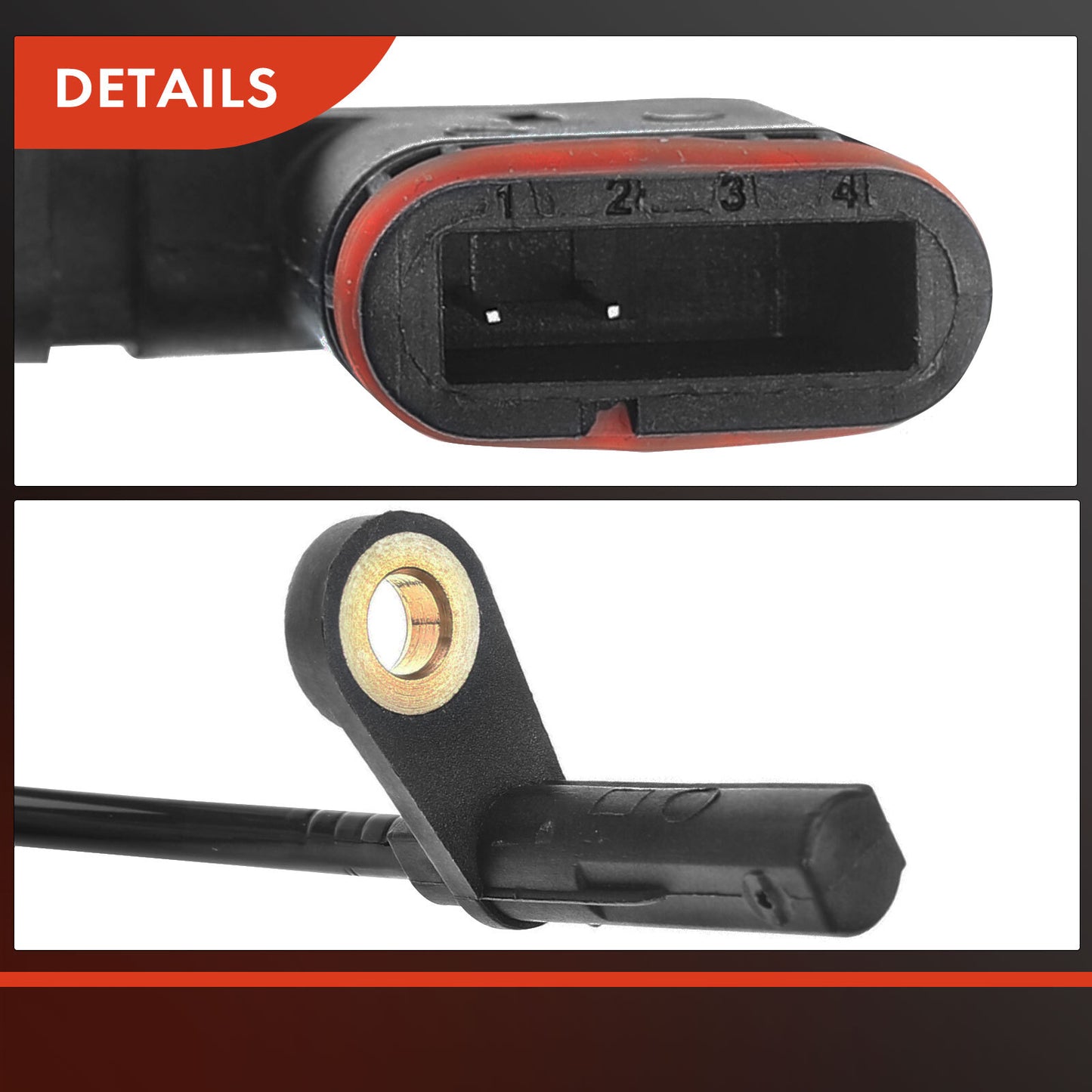 4x Front & Rear ABS Wheel Speed Sensors for Mercedes-Benz SLK250 SLK300 SLK350