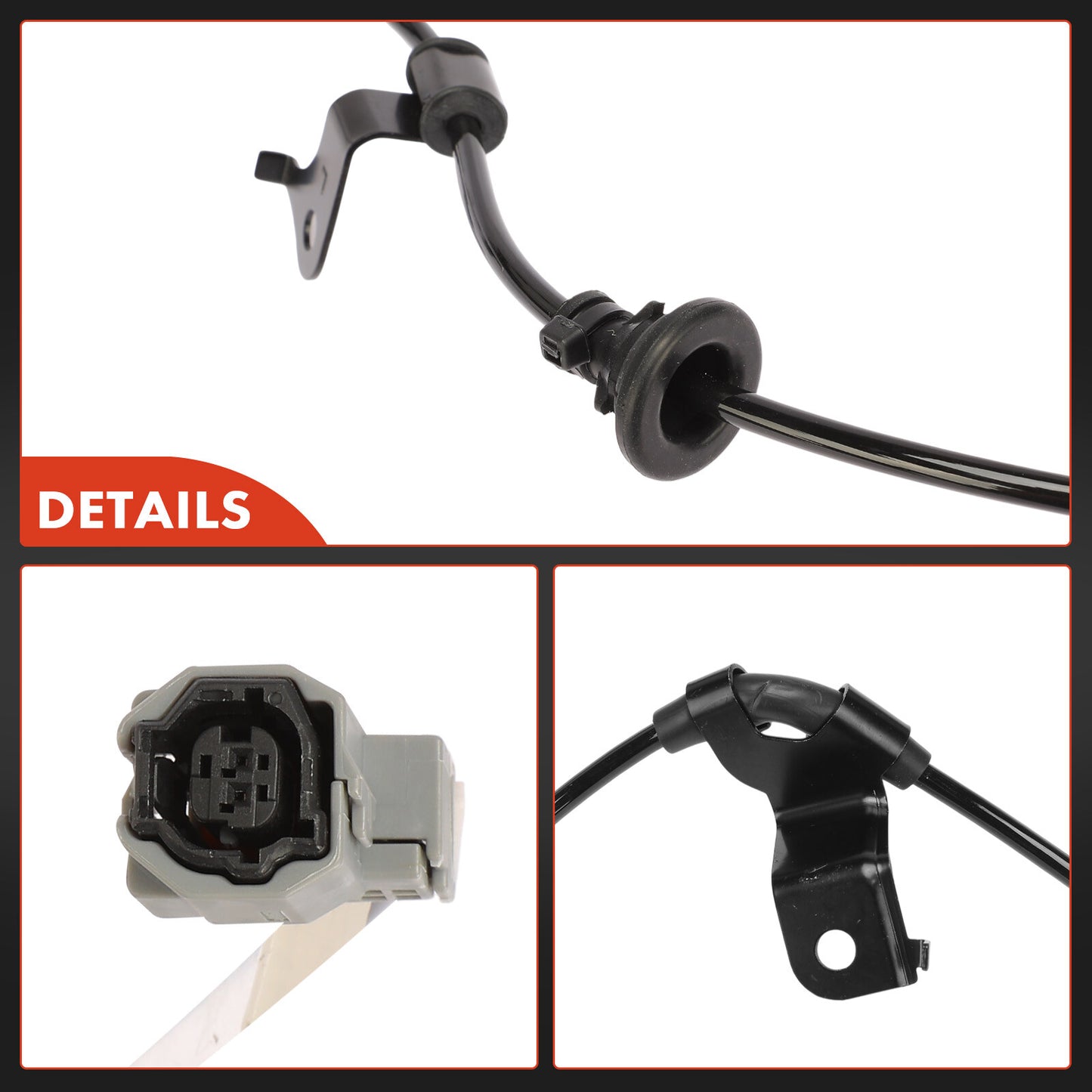 2x Rear Side ABS Wheel Speed Sensor Wire Harness for Toyota Yaris 2007 2008 2009