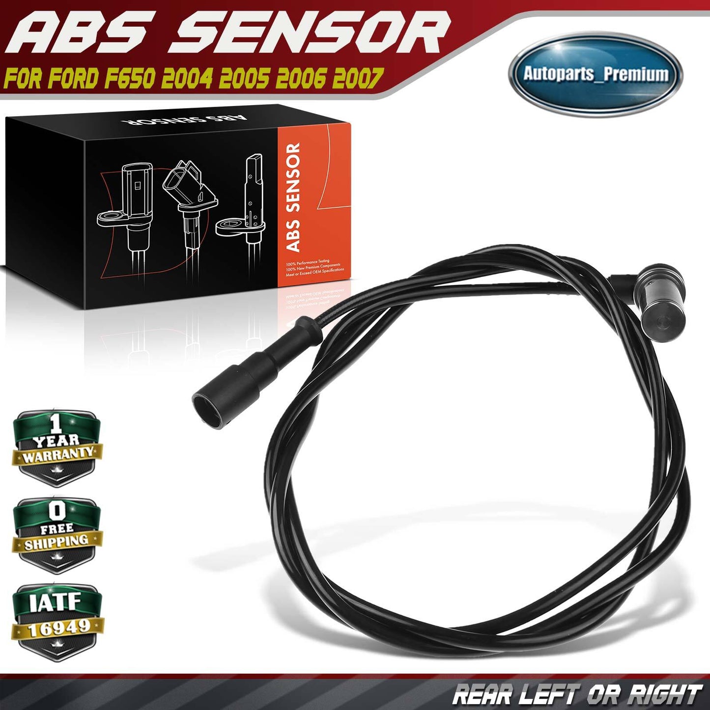 Rear ABS Wheel Speed Sensor for Ford F-650 F-750 2004 2005 2006 2007 4C4Z2C190BA
