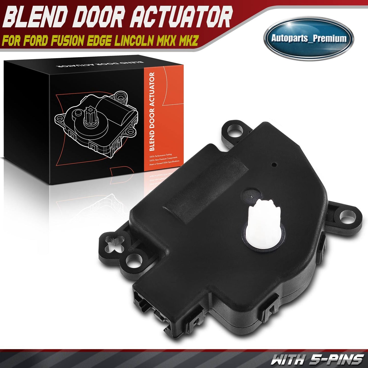 AC Blend Door Actuator Temperature for Ford Fusion 13-20 Edge Lincoln MKX MKZ