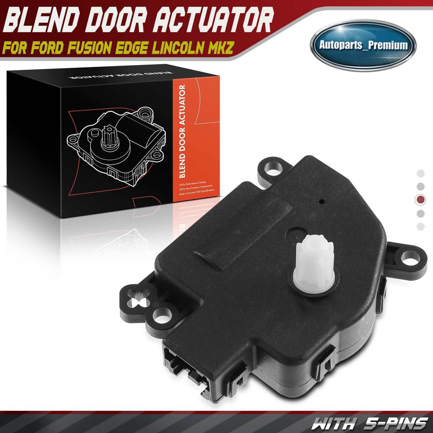 AC Heater Blend Door Actuator for Ford Fusion Edge Lincoln MKX MKZ 13-18 604-292