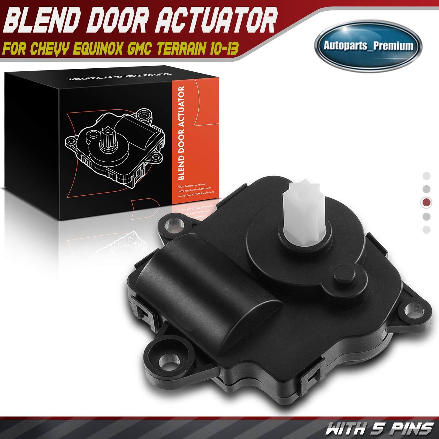 HVAC Heater Blend Door Actuator for Chevy Equinox GMC Terrain 10-13 Main 604-185