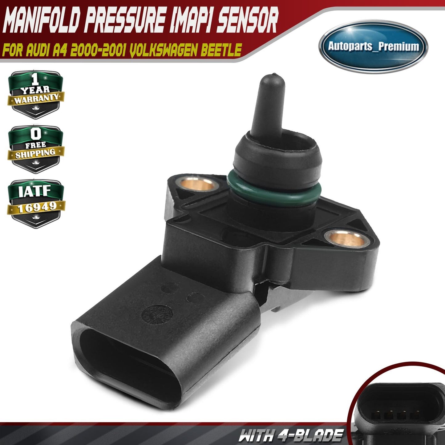 Turbo Boost MAP Manifold Absolute Pressure Sensor for VW Beetle Jetta Passat TT