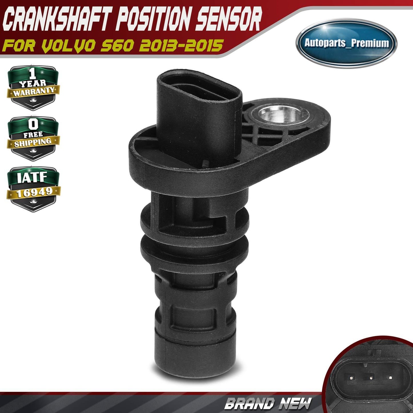 Crankshaft Position Sensor for Volvo S60 2013-2016 S60 Cross Country V60 2016