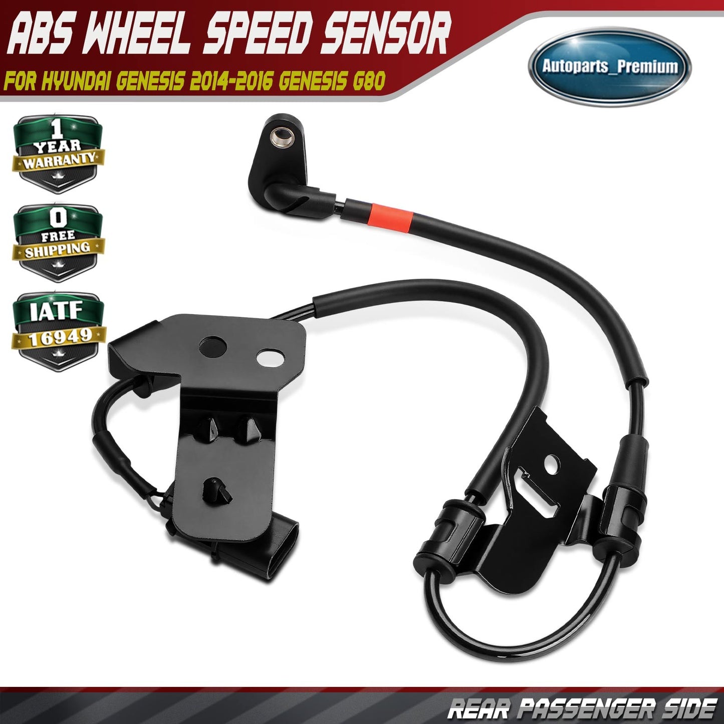 Rear Right ABS Wheel Speed Sensor for Hyundai Genesis 2014-2016 Genesis G80 2017