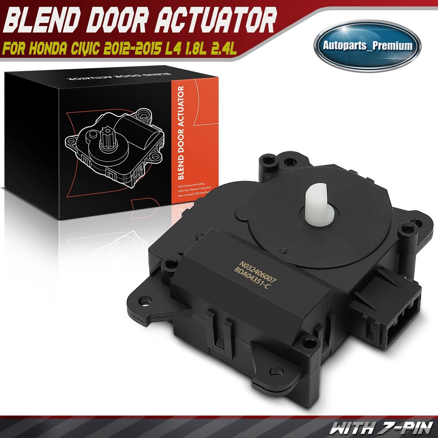 HVAC Mode Door Actuator for Honda Civic 2012 2013 2014 2015 L4 1.8L 2.4L Coupe