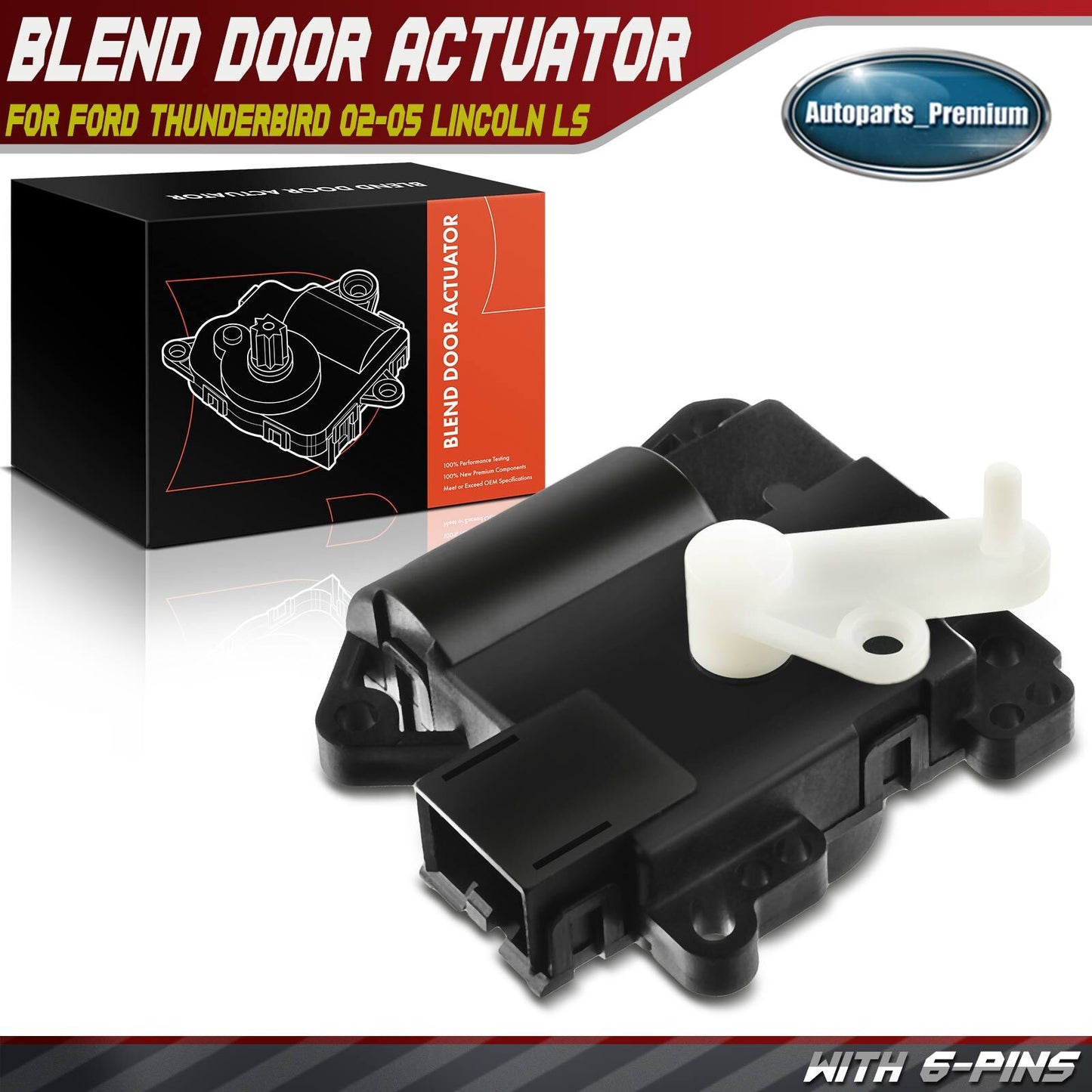 HVAC Heater Blend Door Actuator for Ford Thunderbird Lincoln LS 2002-06 604-264
