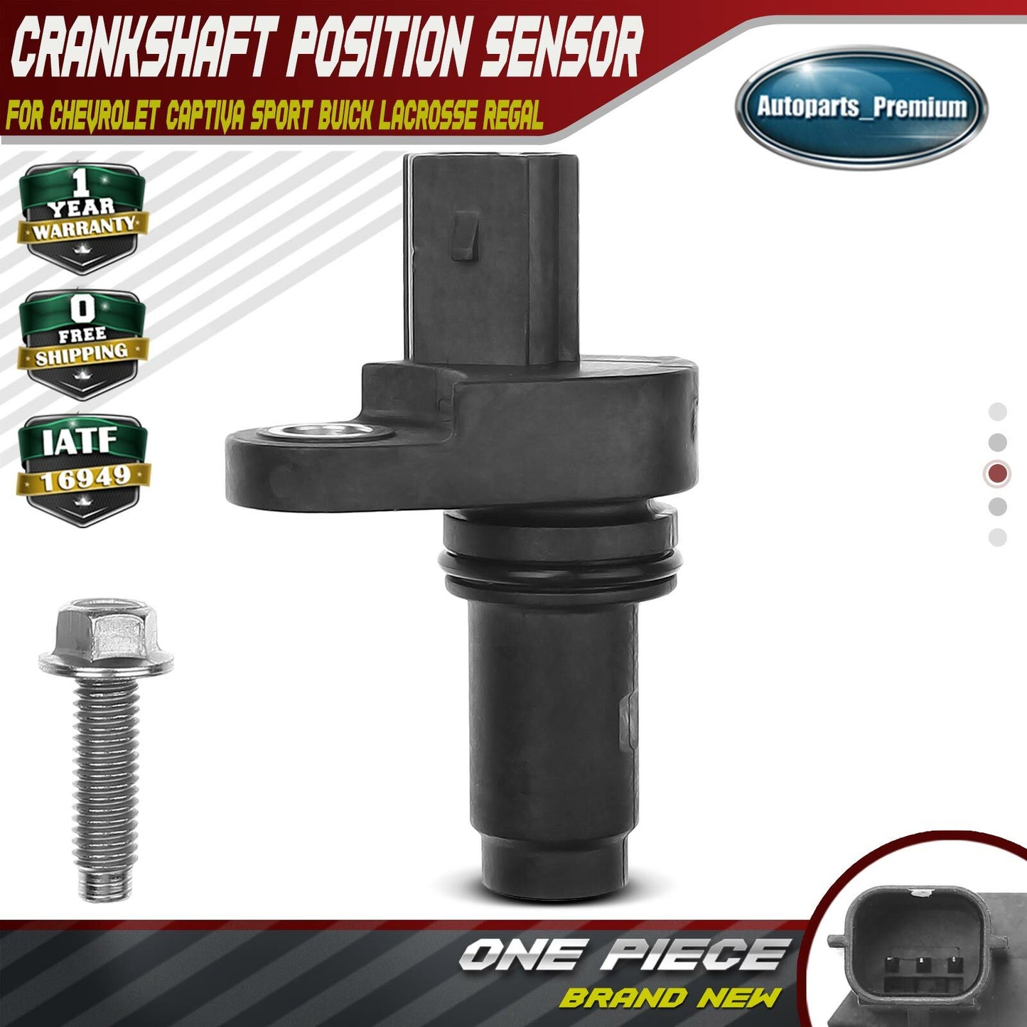 Crankshaft Position Sensor for Chevy Equinox Malibu GMC Terrain Buick LaCrosse