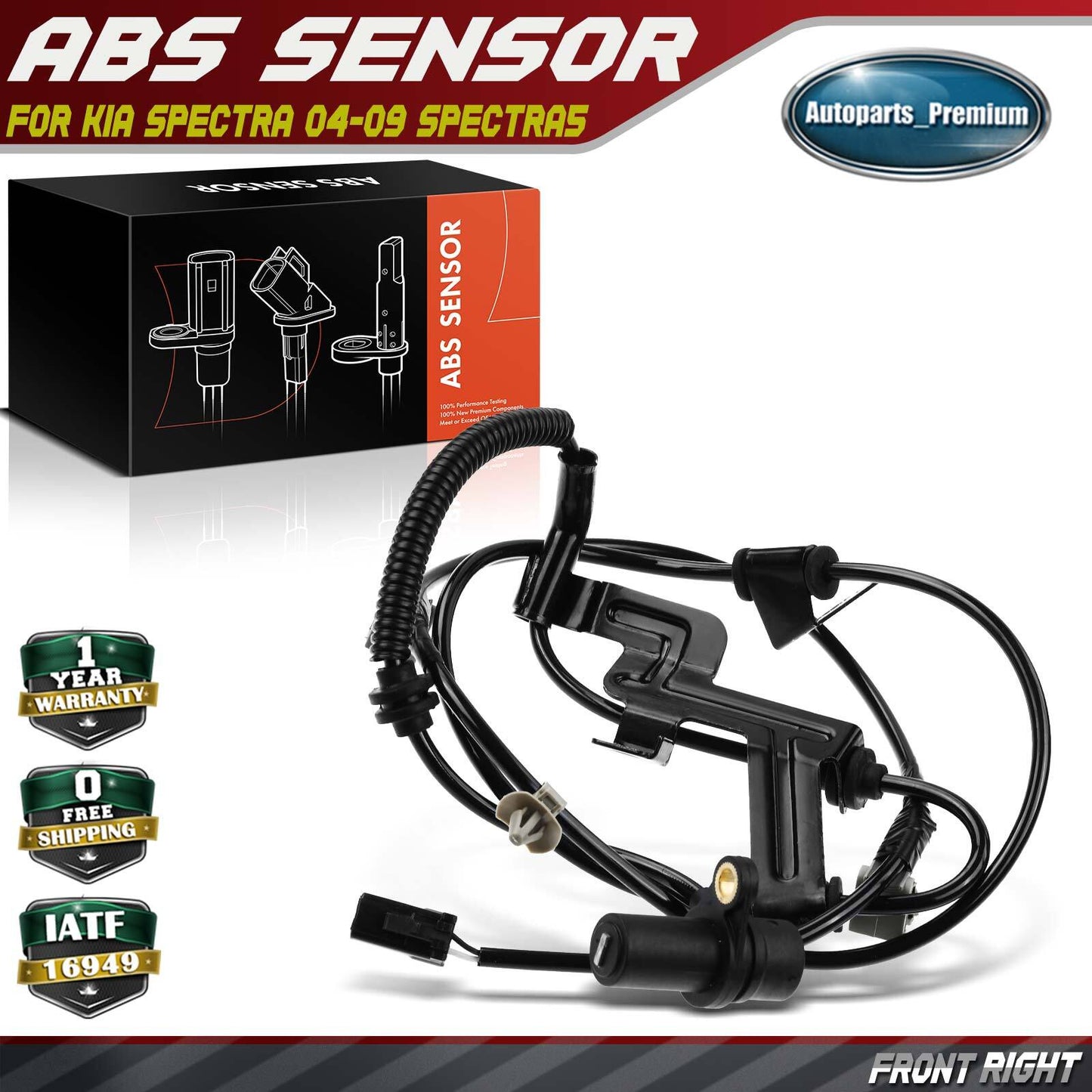 1x ABS Wheel Speed Sensor for Kia Spectra Spectra5 2004-09 1.8L 2.0L Front Right