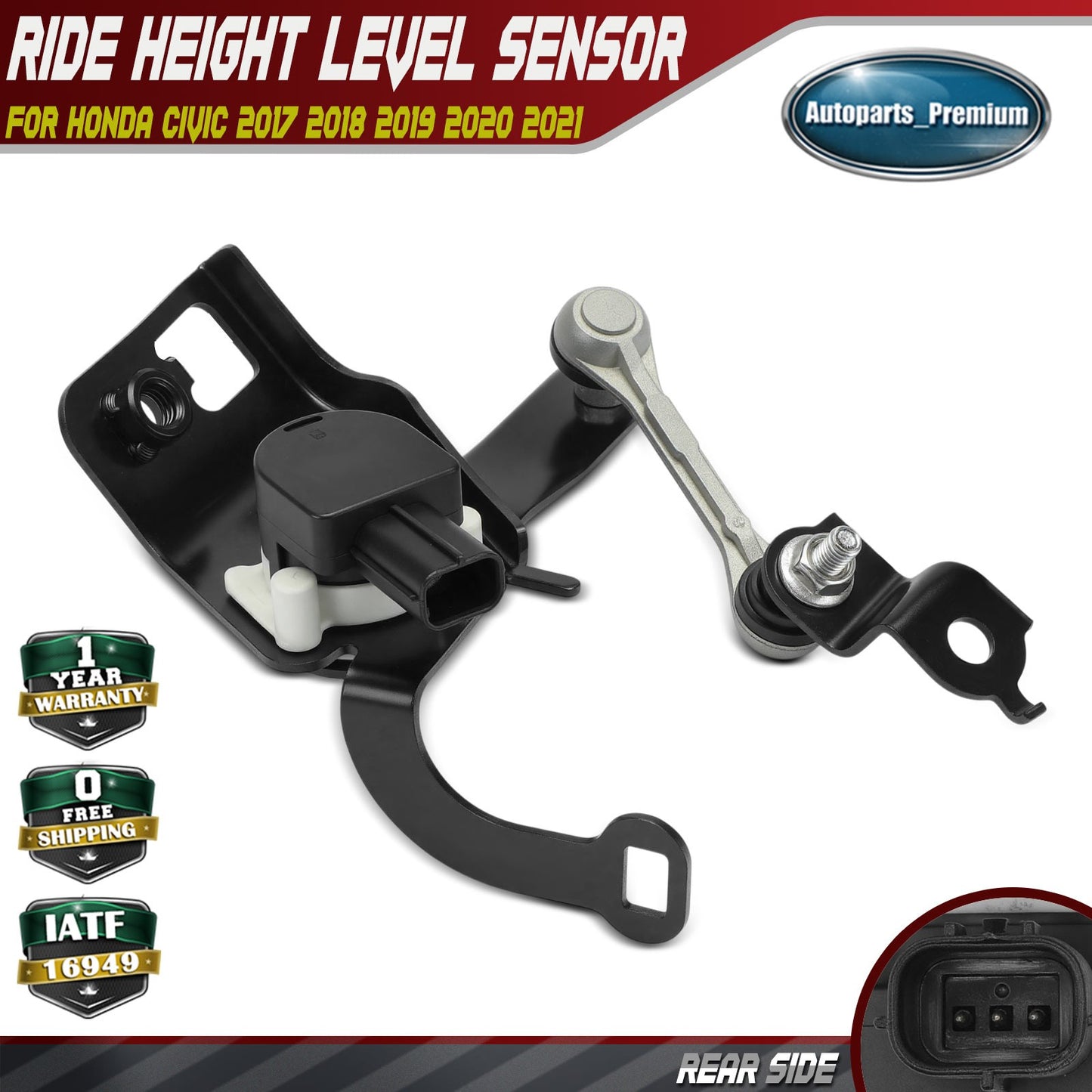 Rear Driver or Passenger Side Ride Height Level Sensor for Honda Civic 2017-2021