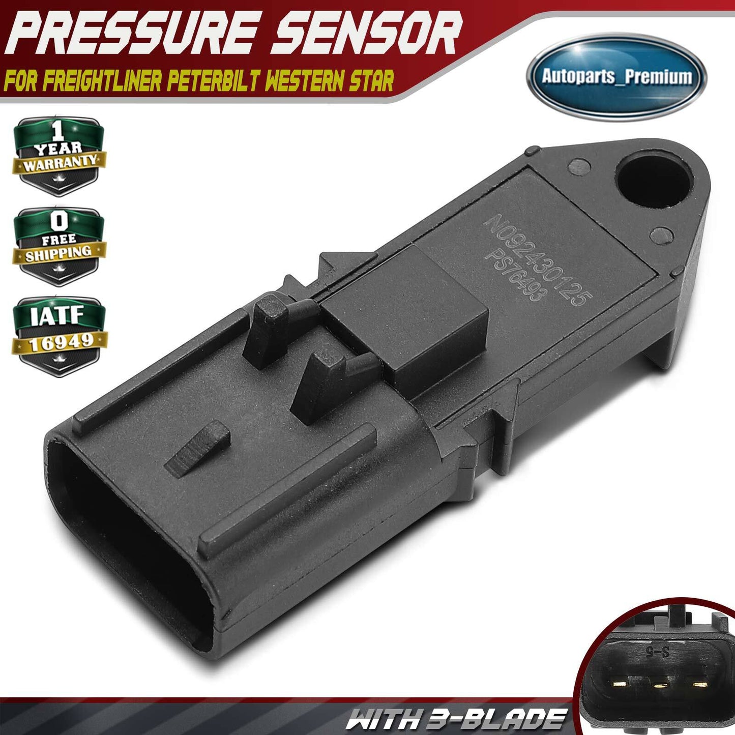 Barometric Pressure Sensor for Freightliner Columbia Peterbilt 320 Western Star