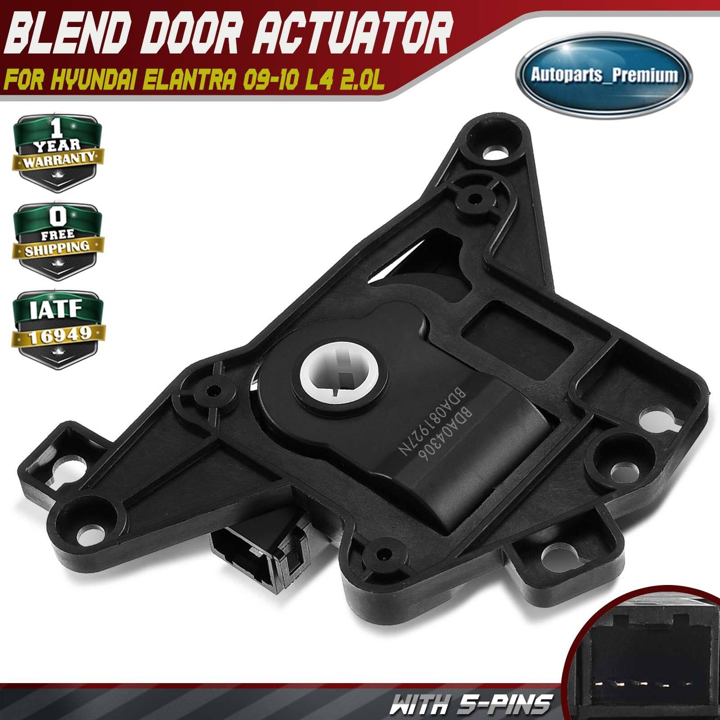 HVAC Heater Blend Door Actuator Temperature for Hyundai Elantra 2008 2009-2012