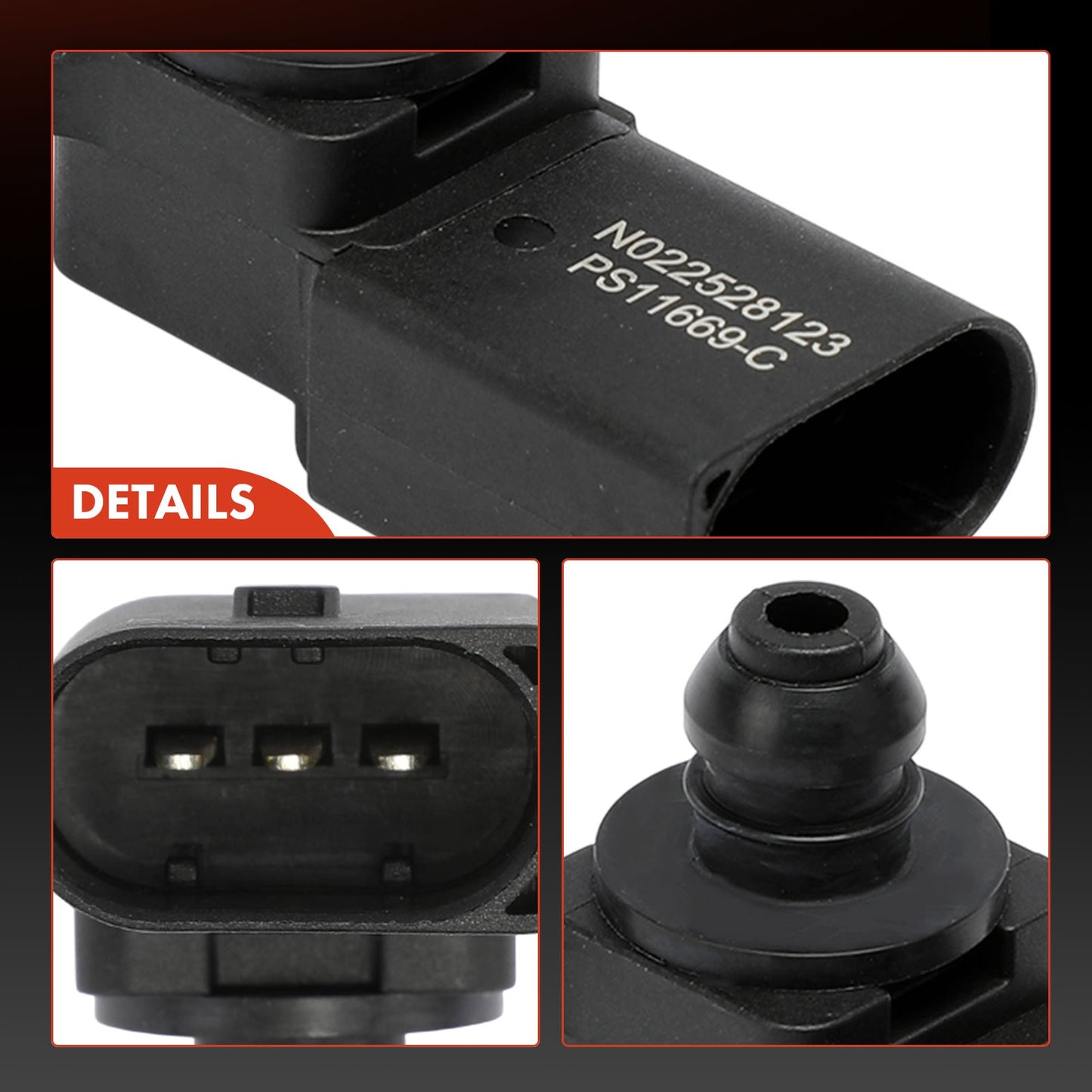Manifold Pressure (MAP) Sensor for Volvo XC60 10-15 XC90 07-14 XC70 08-15 S80