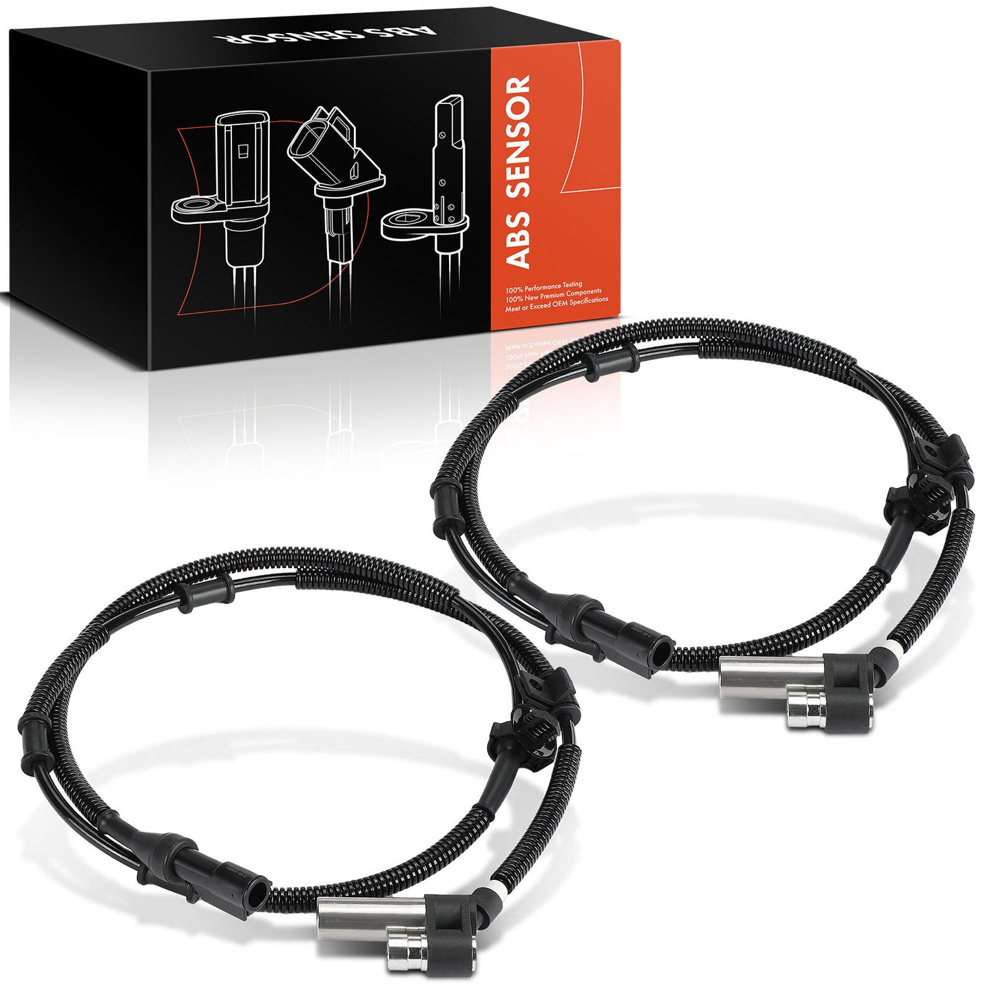 2Pcs Front Driver & Passenger ABS Wheel Speed Sensor for Ford Bronco 1993-1996