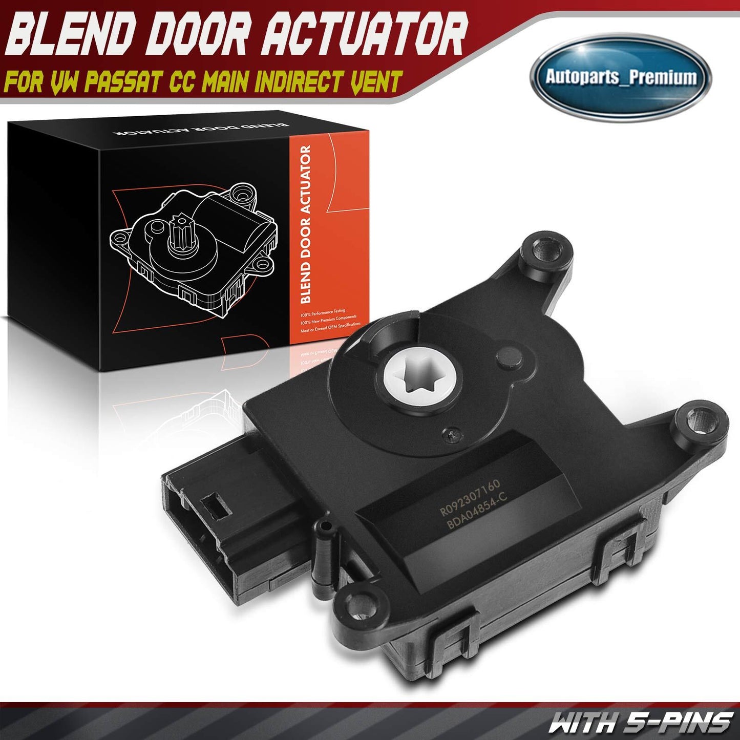 HVAC Heater Blend Door Actuator 604-854 for Volkswagen Passat CC Main 3C0907511