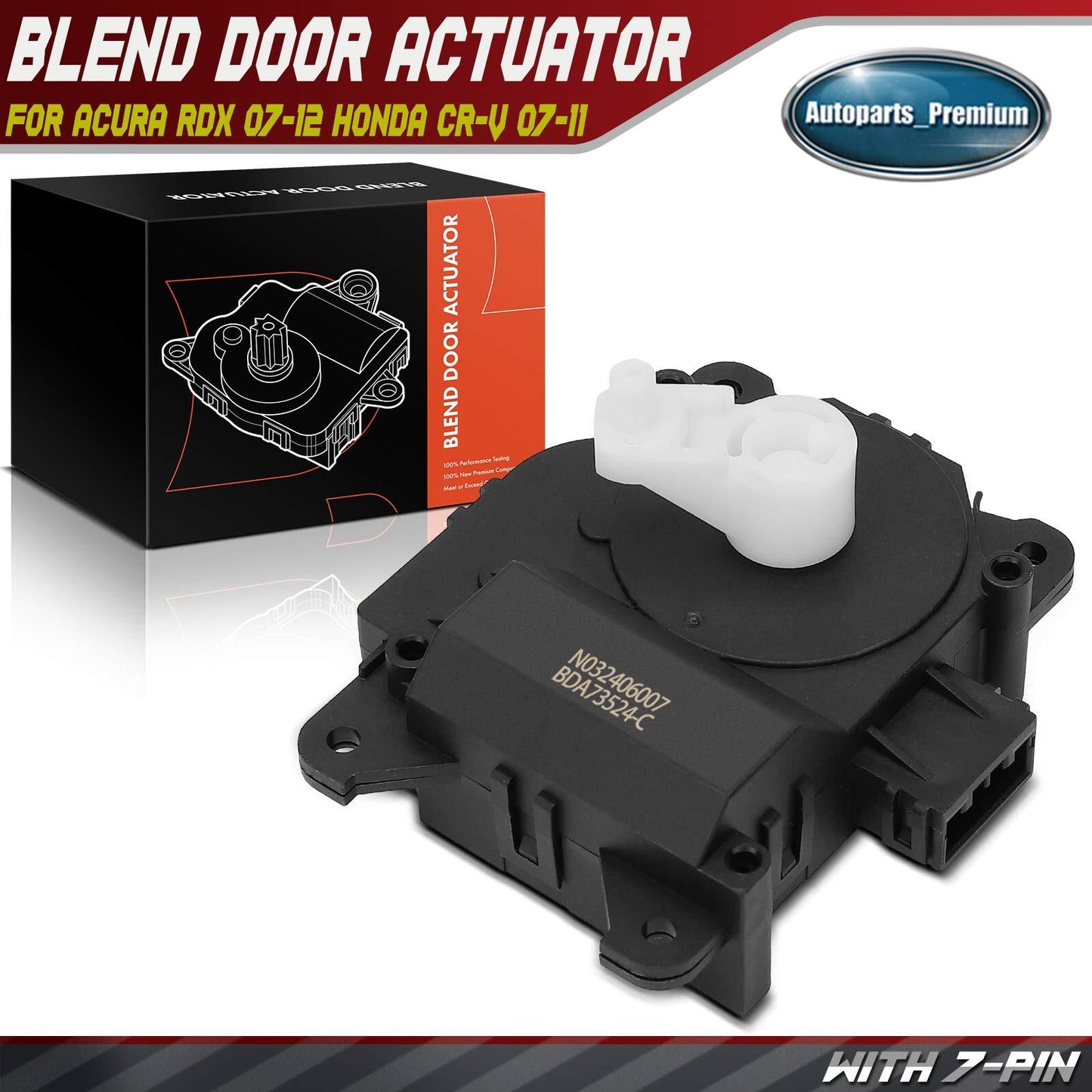 HVAC Recirculation Door Actuator for Acura RDX 2007-2012 Honda CR-V 07-11 Civic