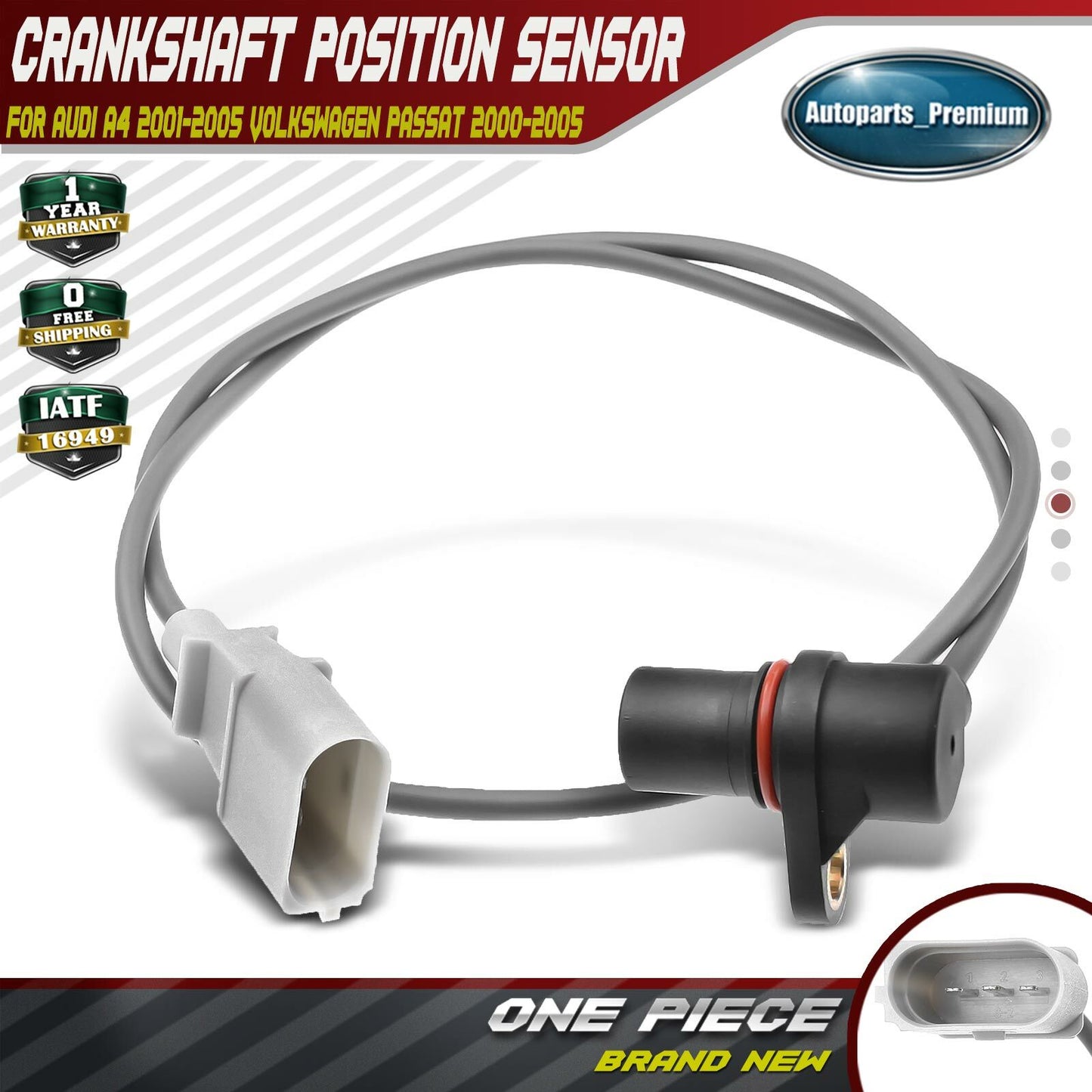 Engine Crankshaft Position Sensor for Audi A4 A4 Quattro VW Volkswagen Passat
