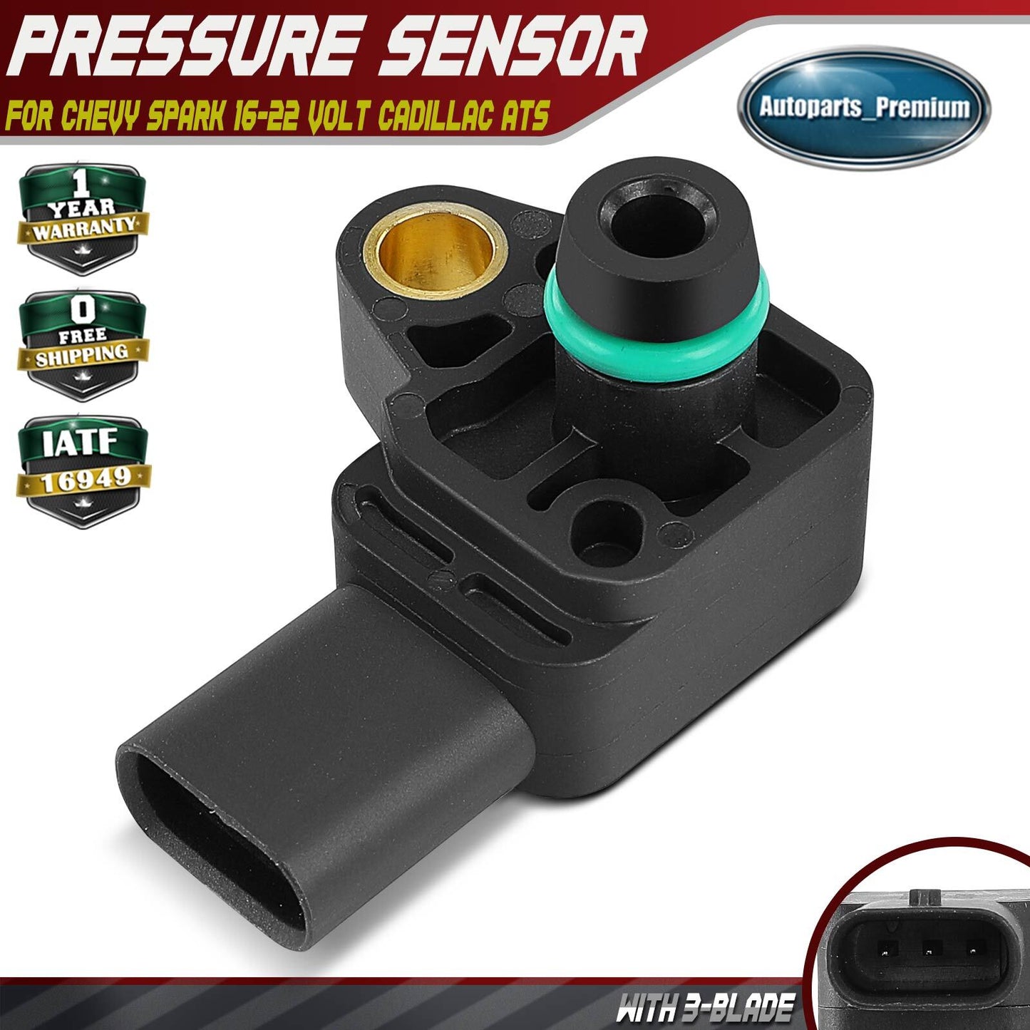 Manifold Pressure (MAP) Sensor for Chevrolet Spark 2016-2022 Volt Cadillac ATS