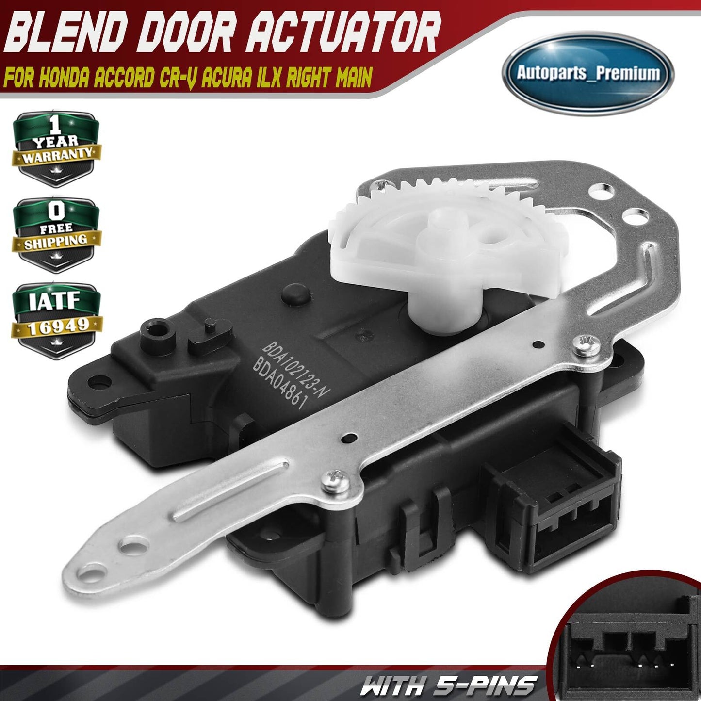 Blend Door Actuator for Honda Accord CR-V Acura ILX RDX 79170T0AA41 Right Main