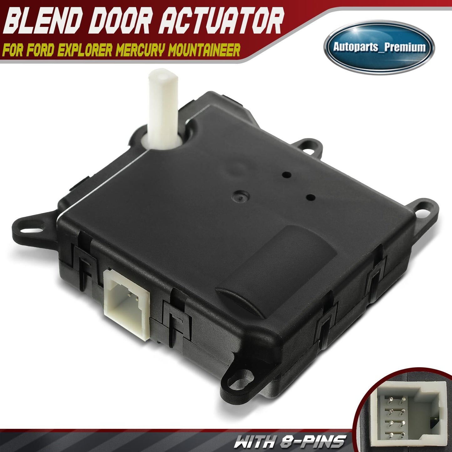 HVAC Heater Blend Door Actuator for Ford Explorer Mercury 2002-2010 Auxiliary