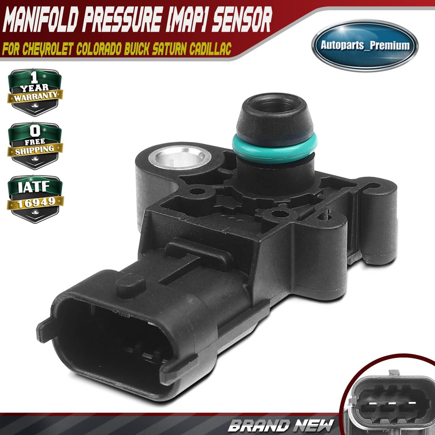 MAP Manifold Absolute Pressure Sensor for Buick Cadillac Chevrolet GMC Hummer