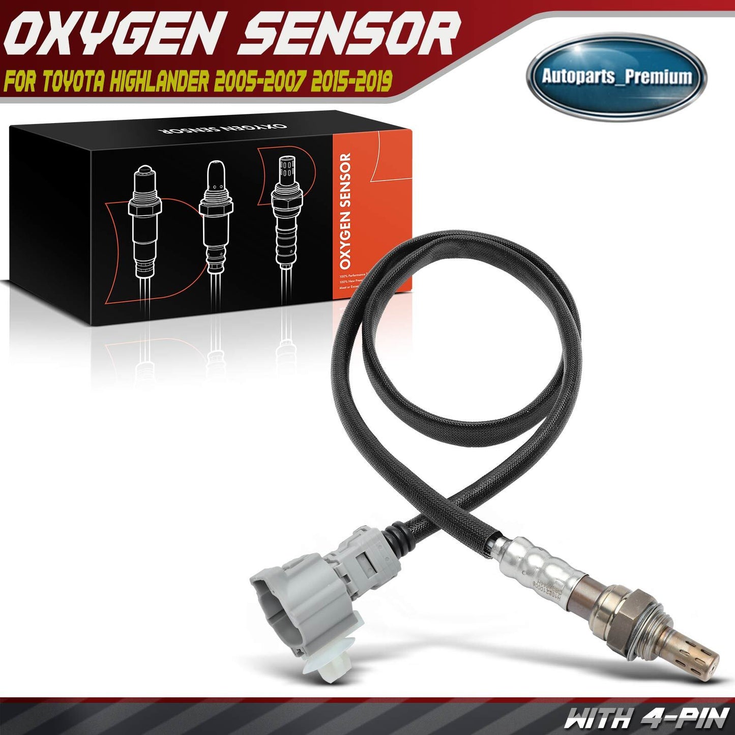 Downstream O2 Oxygen Sensor for Toyota Highlander 2005-2007 2015-2019 2.4L 2.7L