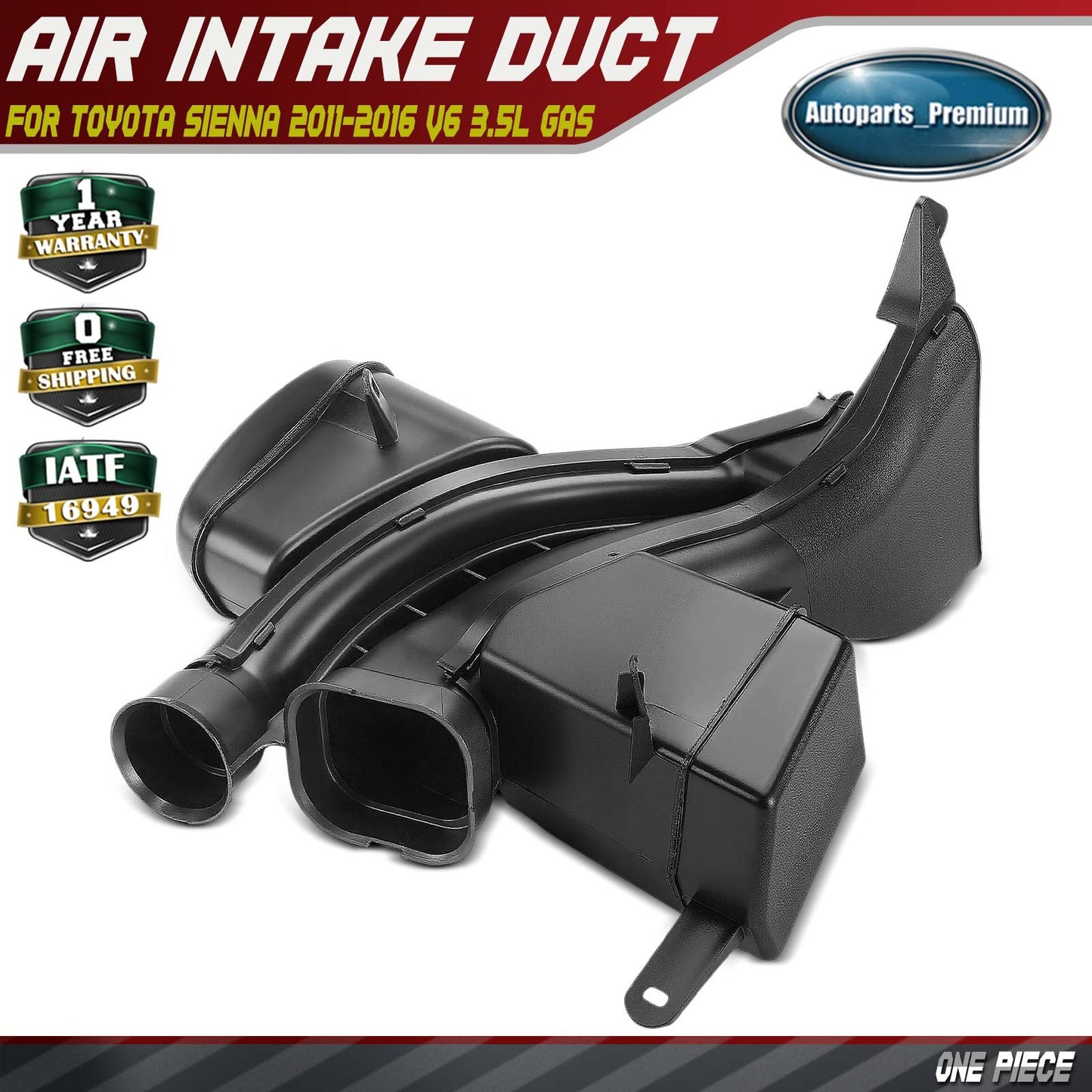 Air Cleaner Inlet Duct for Toyota Sienna 2011-2016 V6 3.5L GAS DOHC 177500P010